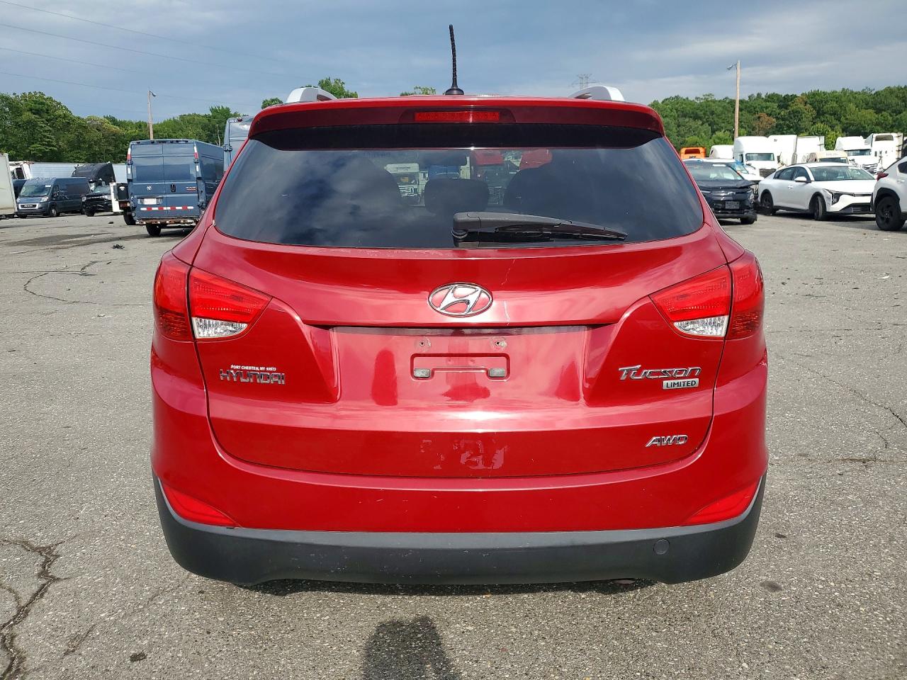 2010 Hyundai Tucson Limited Red vin: KM8JUCAC2AU021604