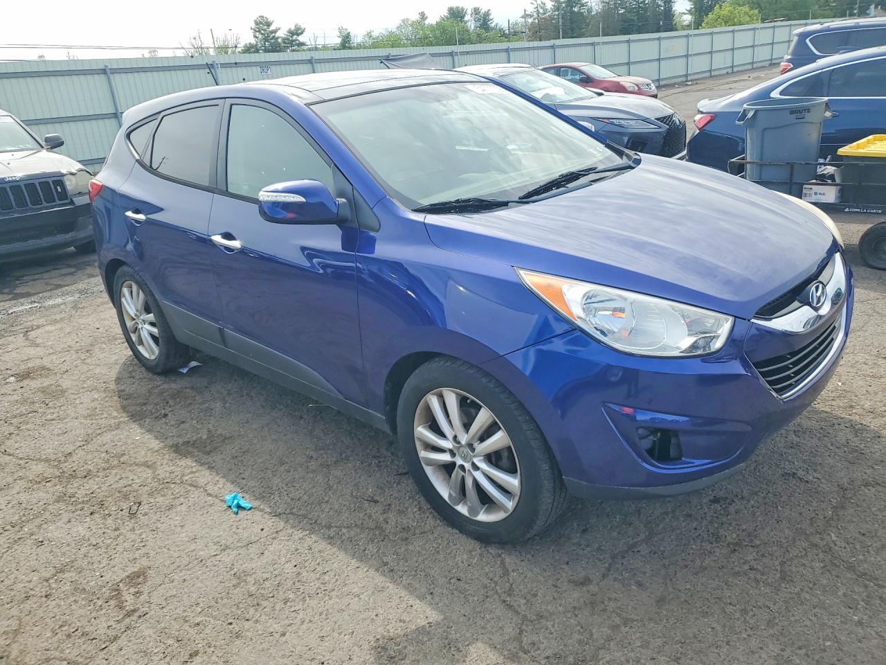 2012 Hyundai Tucson Limited Blue vin: KM8JUCAC2CU436893