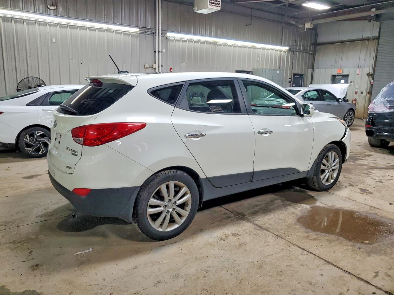 2013 Hyundai Tucson Limited White vin: KM8JUCAC2DU557585