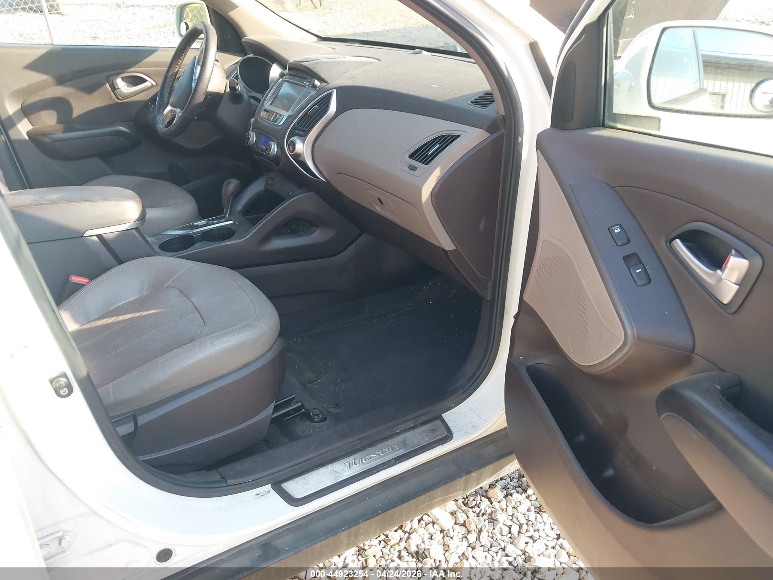 2013 Hyundai Tucson Limited White vin: KM8JUCAC2DU609832
