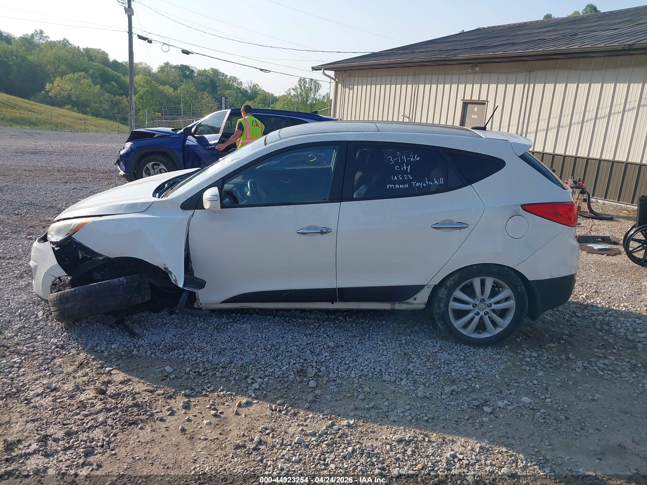 2013 Hyundai Tucson Limited White vin: KM8JUCAC2DU609832