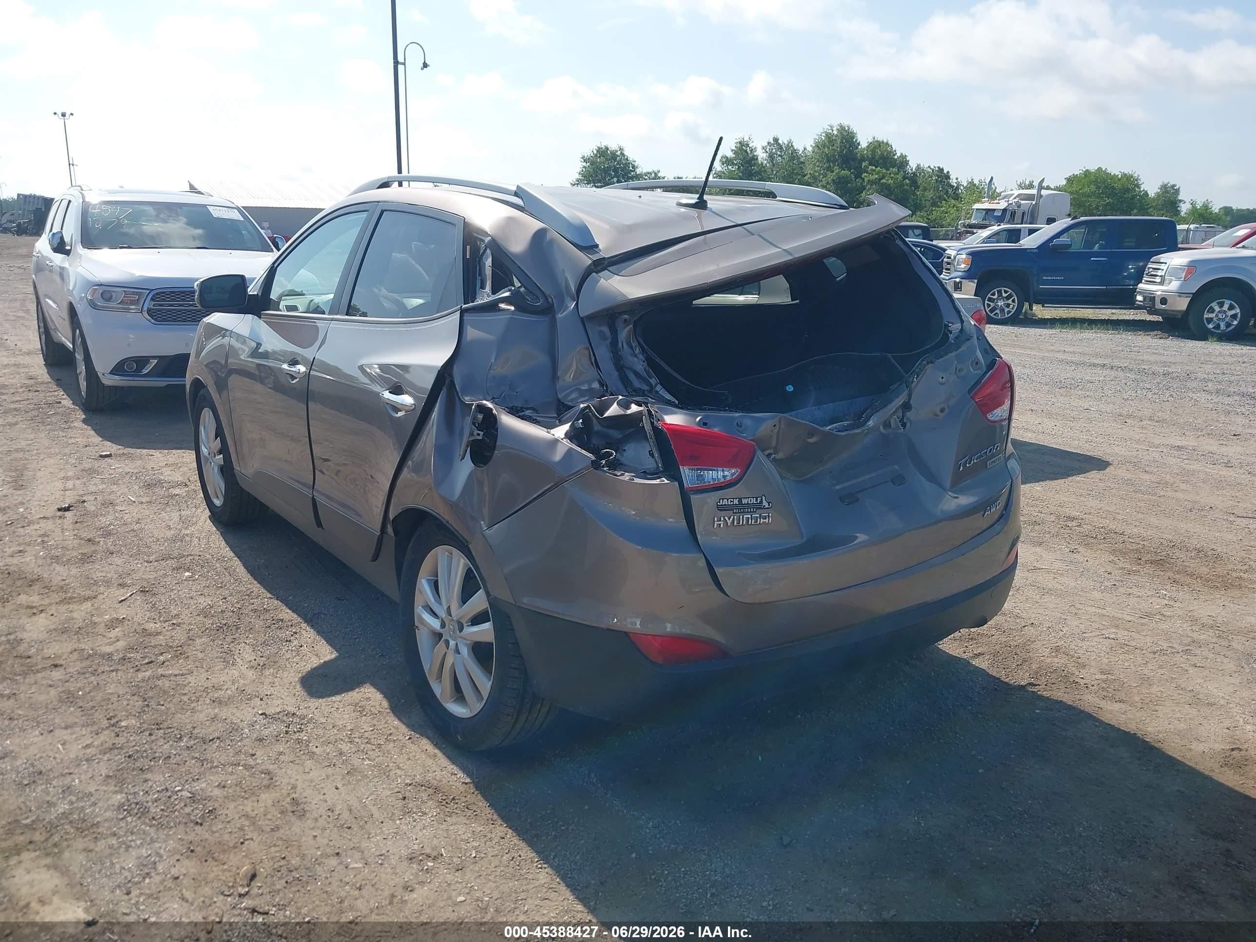 2011 Hyundai Tucson Limited Brown vin: KM8JUCAC3BU290468