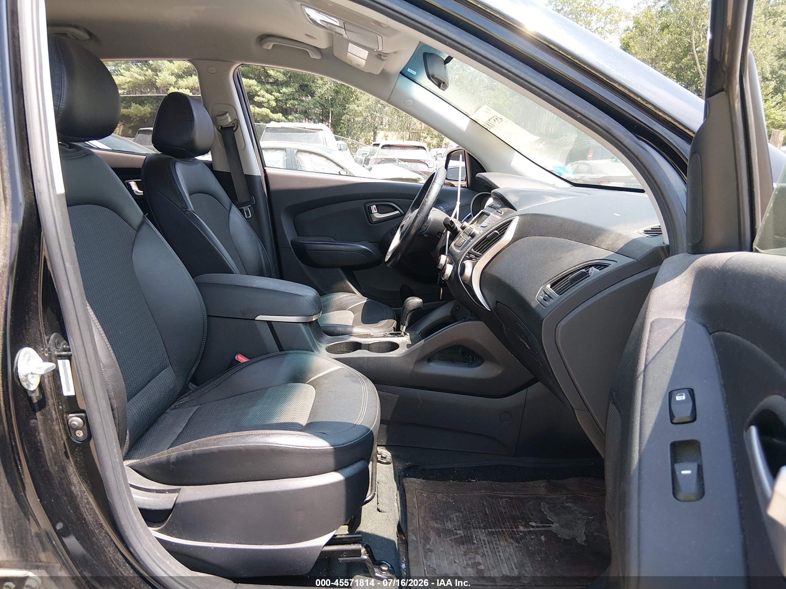 2012 Hyundai Tucson Gls Black vin: KM8JUCAC3CU396226