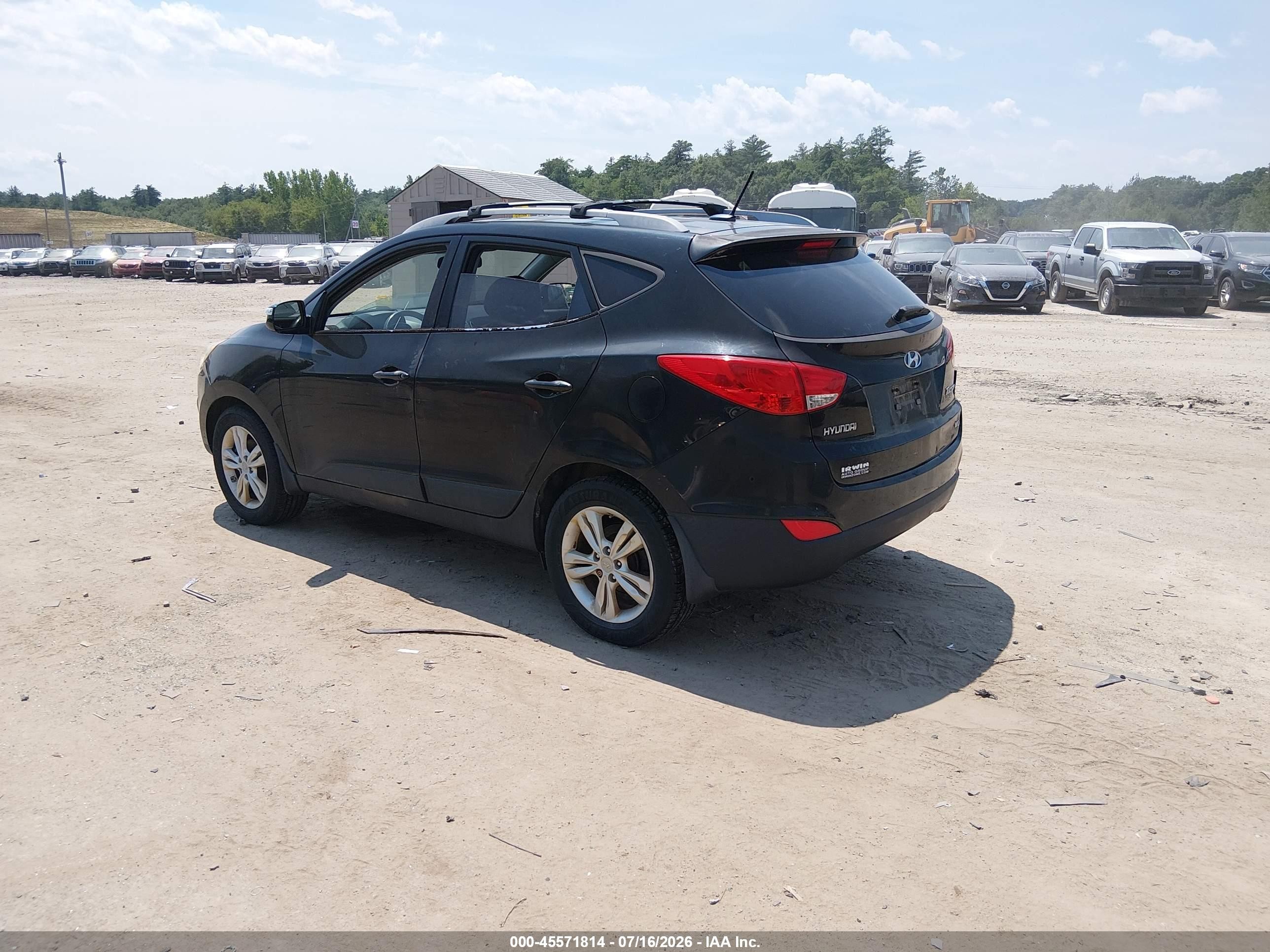 2012 Hyundai Tucson Gls Black vin: KM8JUCAC3CU396226
