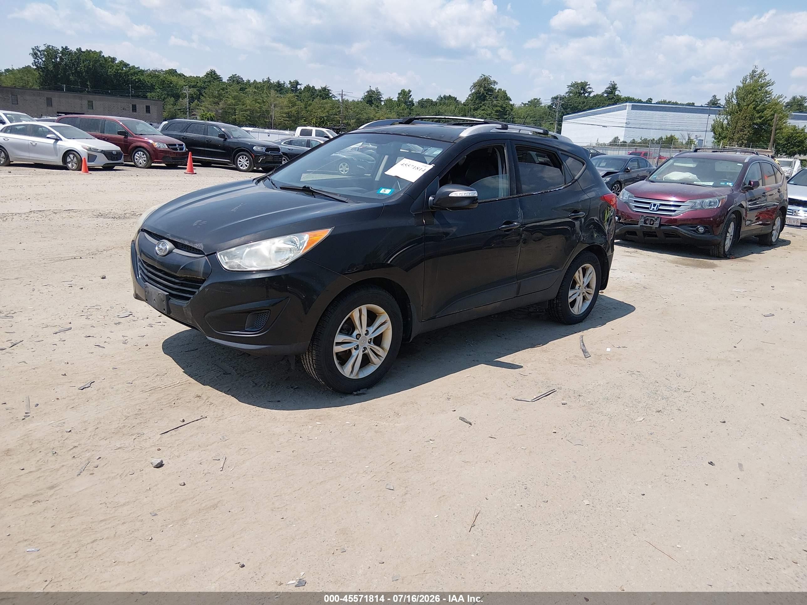 2012 Hyundai Tucson Gls Black vin: KM8JUCAC3CU396226