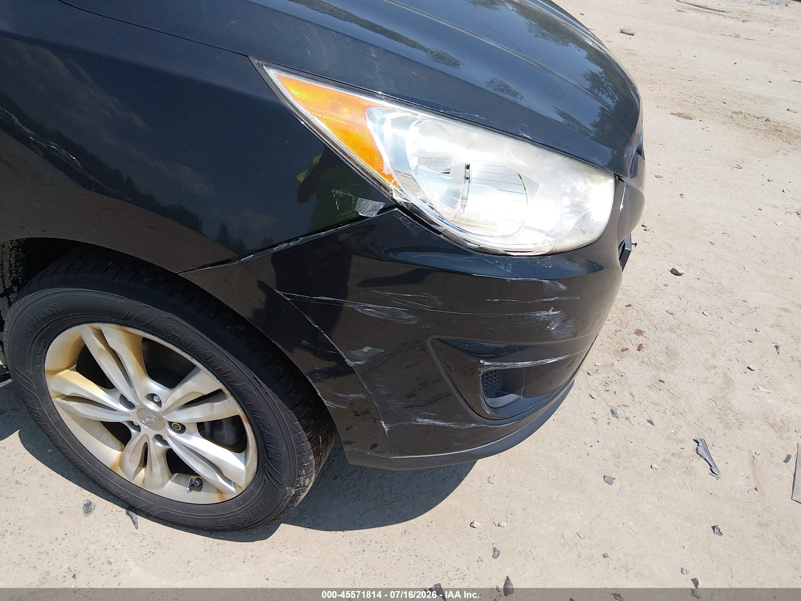 2012 Hyundai Tucson Gls Black vin: KM8JUCAC3CU396226