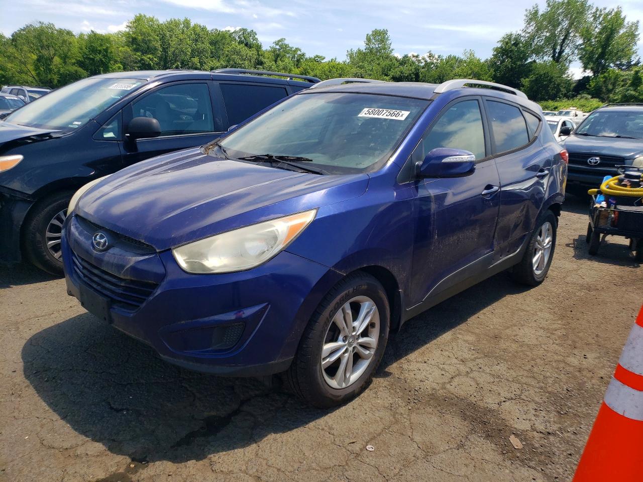 2012 Hyundai Tucson Gls Blue vin: KM8JUCAC3CU416913