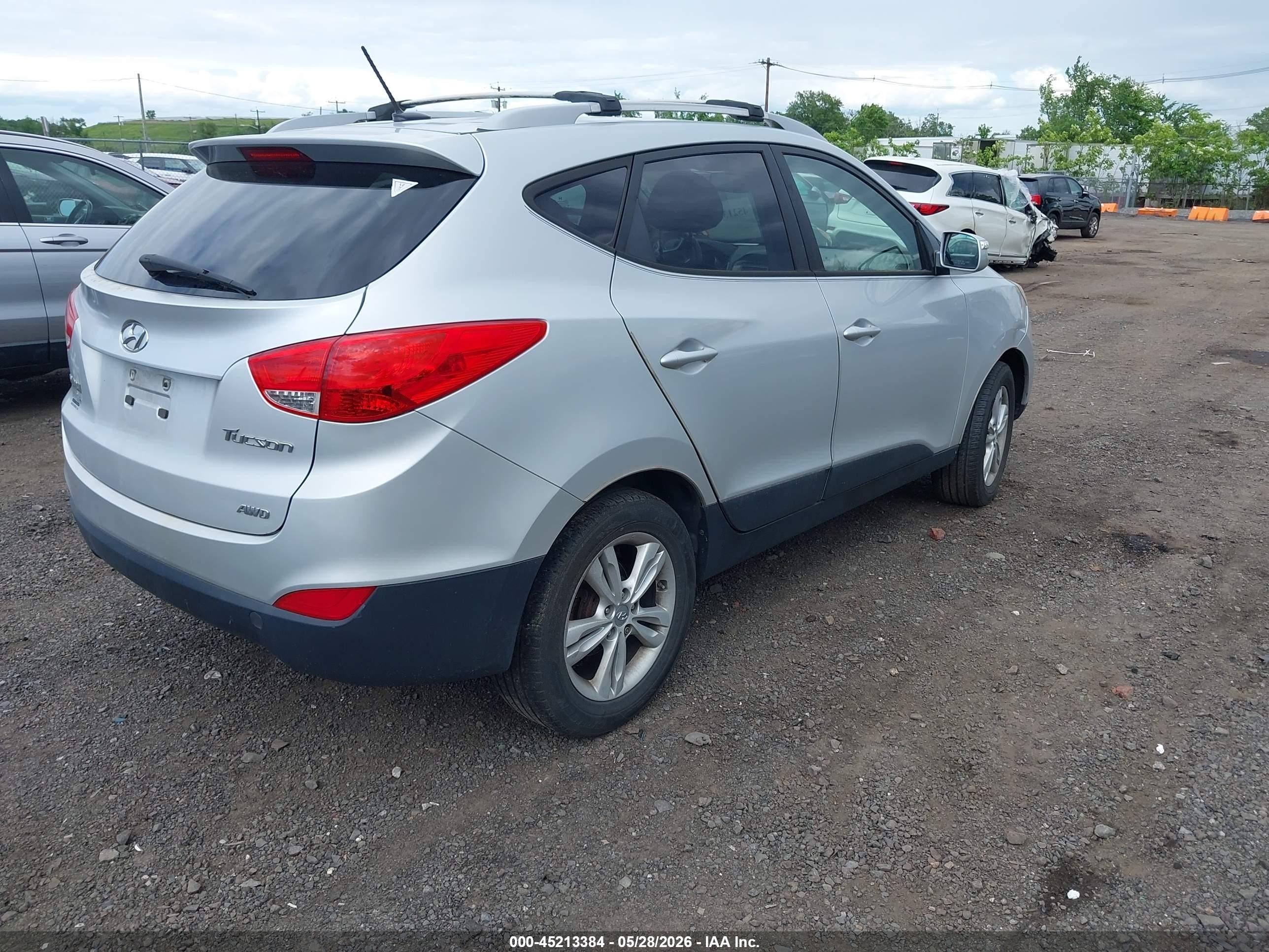 2012 Hyundai Tucson Gls Silver vin: KM8JUCAC3CU420556