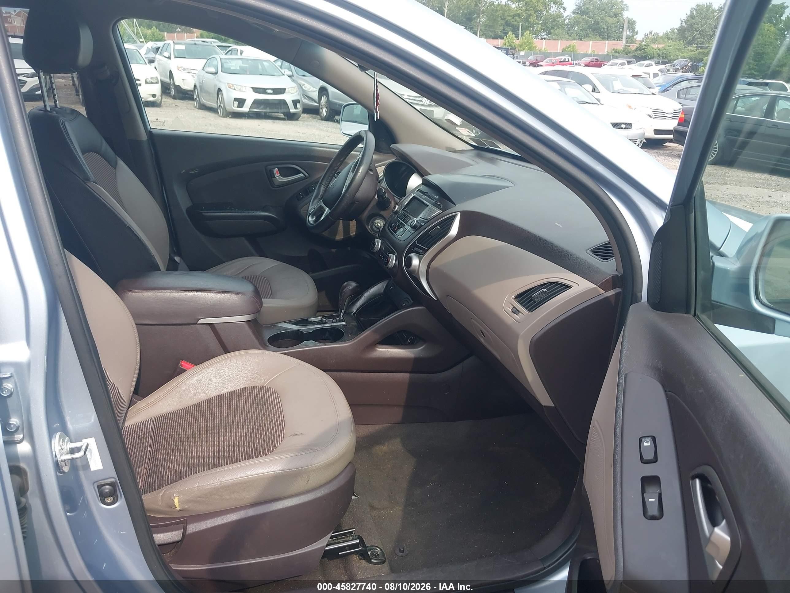 2012 Hyundai Tucson Gls Light Blue vin: KM8JUCAC3CU519149