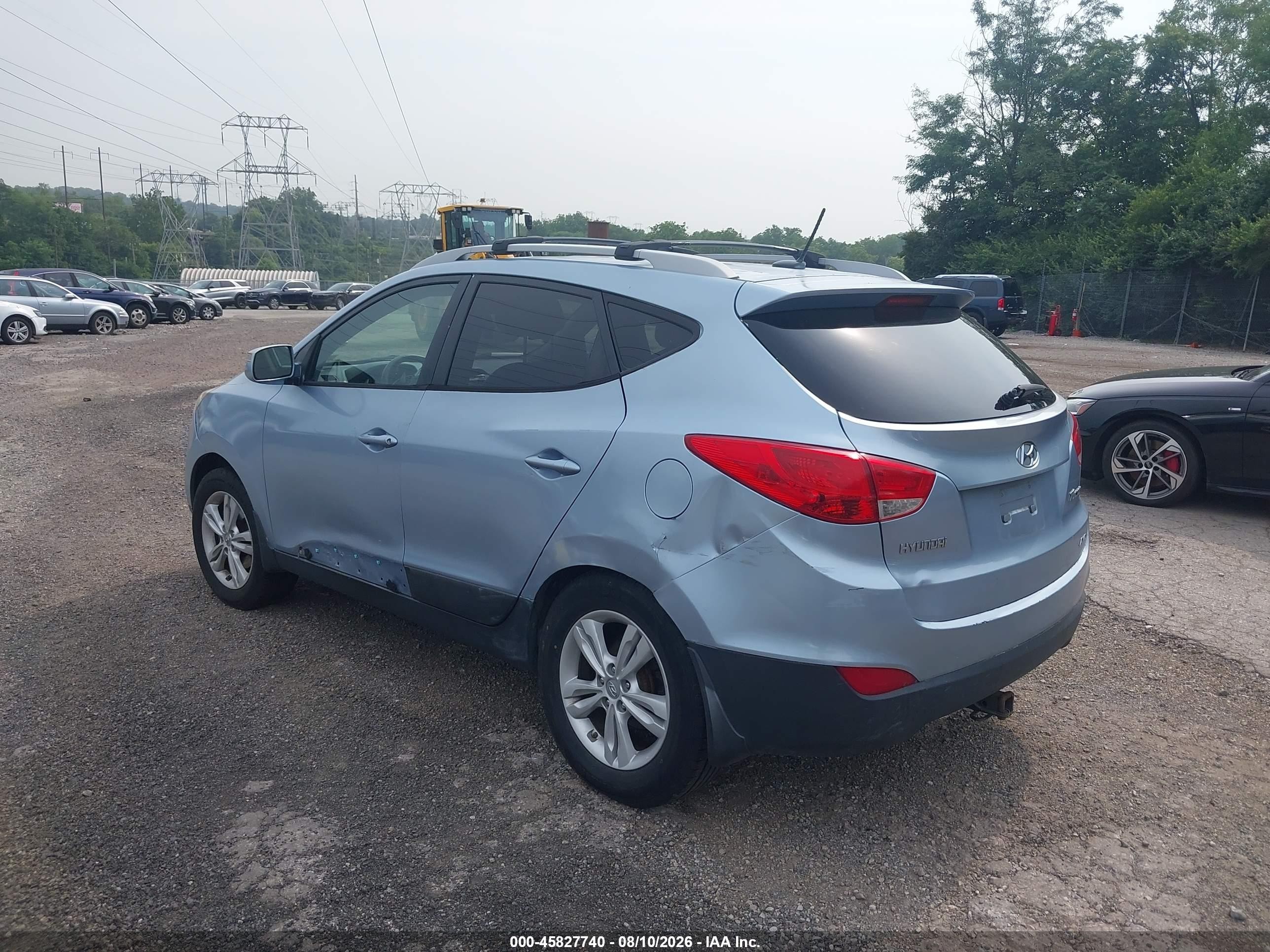 2012 Hyundai Tucson Gls Light Blue vin: KM8JUCAC3CU519149