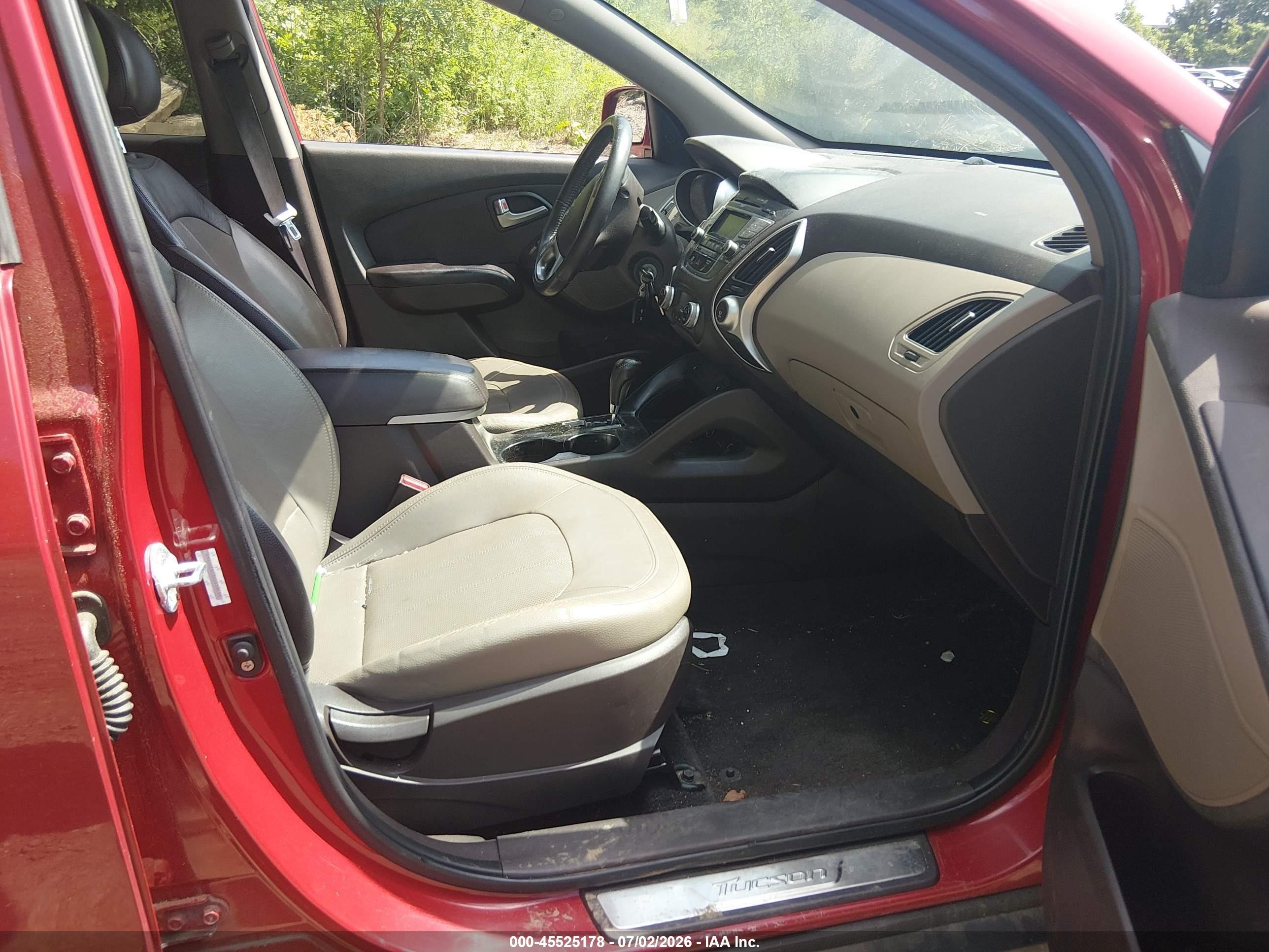 2012 Hyundai Tucson Limited Red vin: KM8JUCAC3CU539451