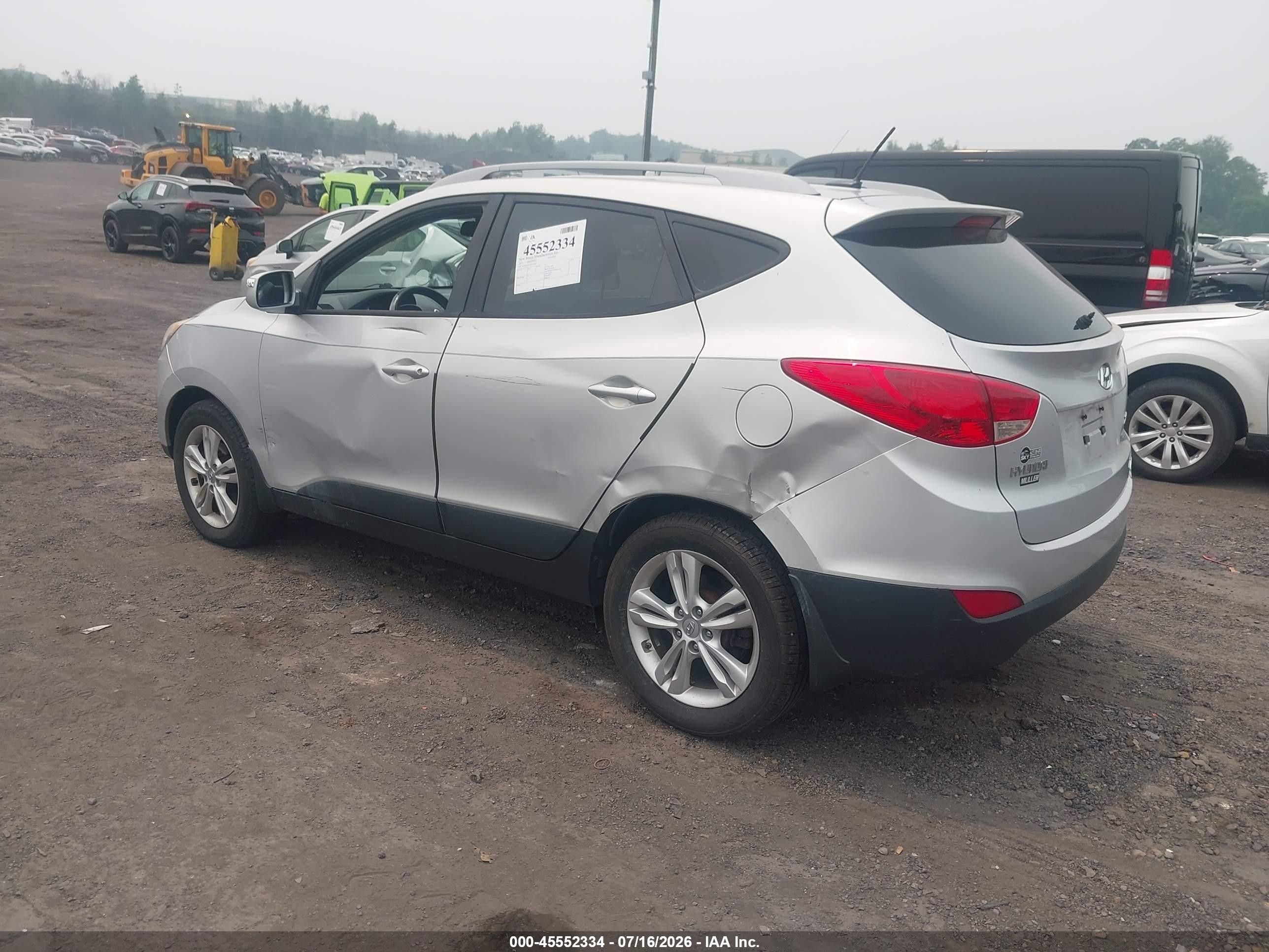 2013 Hyundai Tucson Gls Silver vin: KM8JUCAC3DU561693