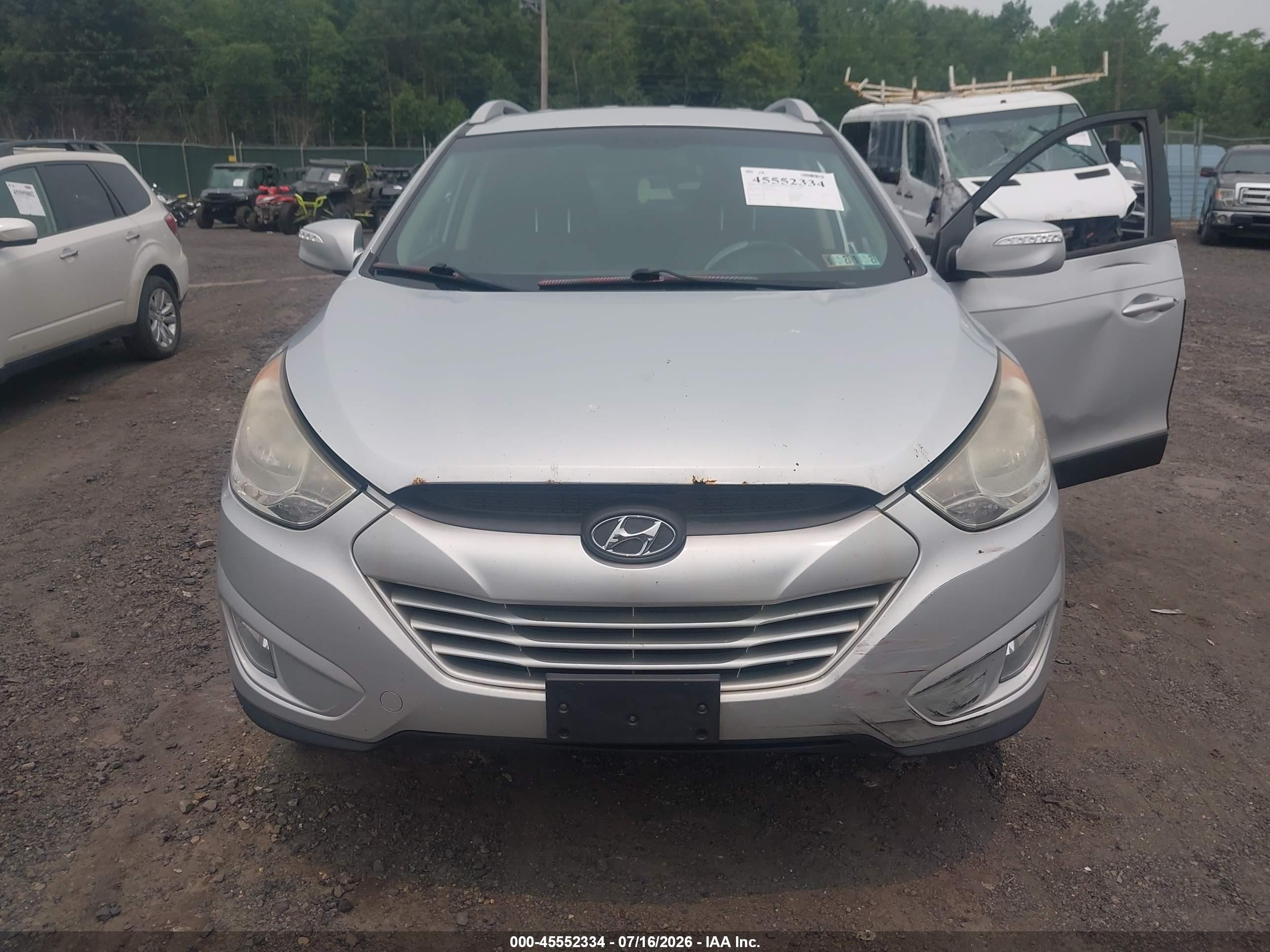 2013 Hyundai Tucson Gls Silver vin: KM8JUCAC3DU561693
