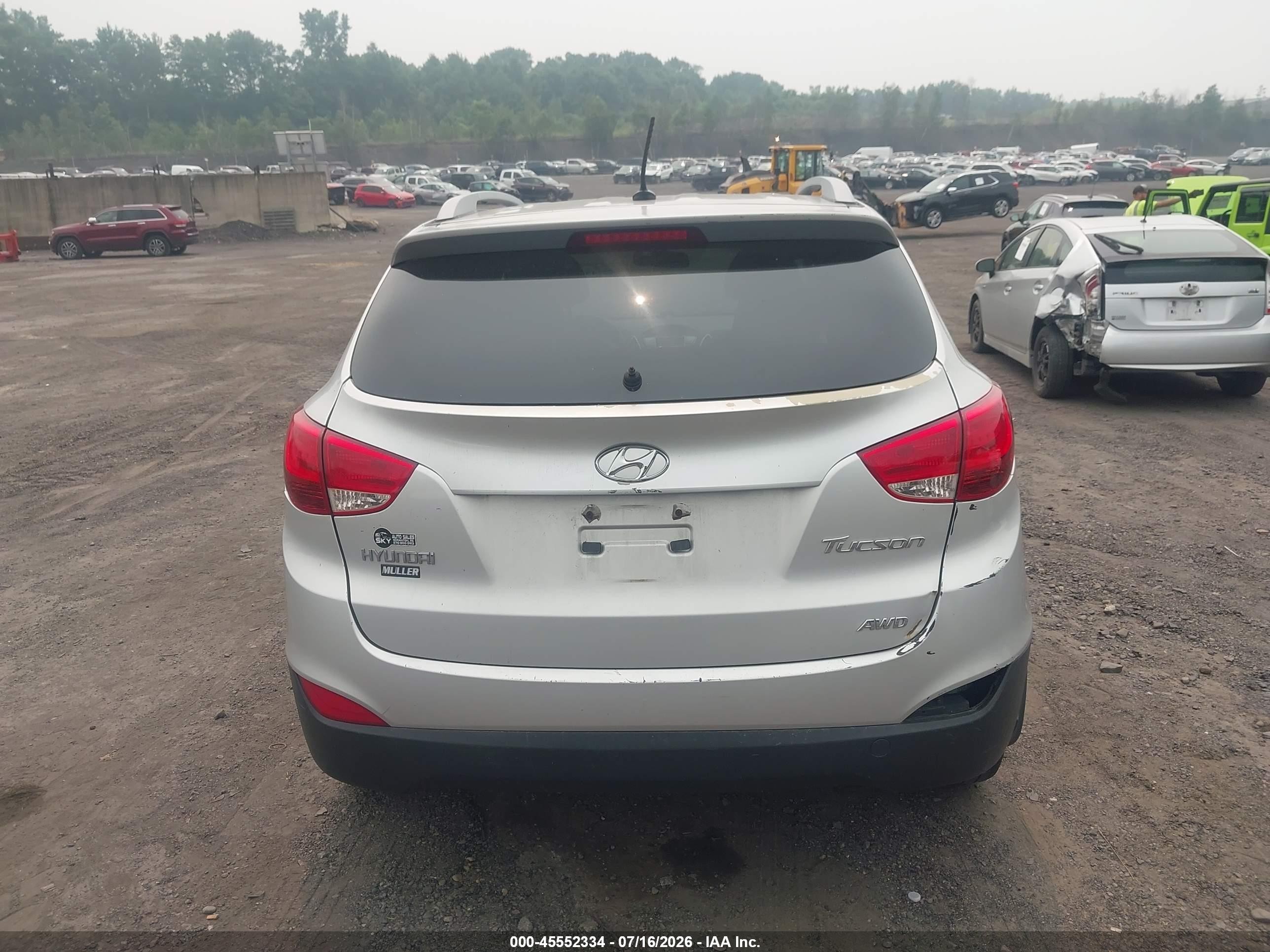 2013 Hyundai Tucson Gls Silver vin: KM8JUCAC3DU561693