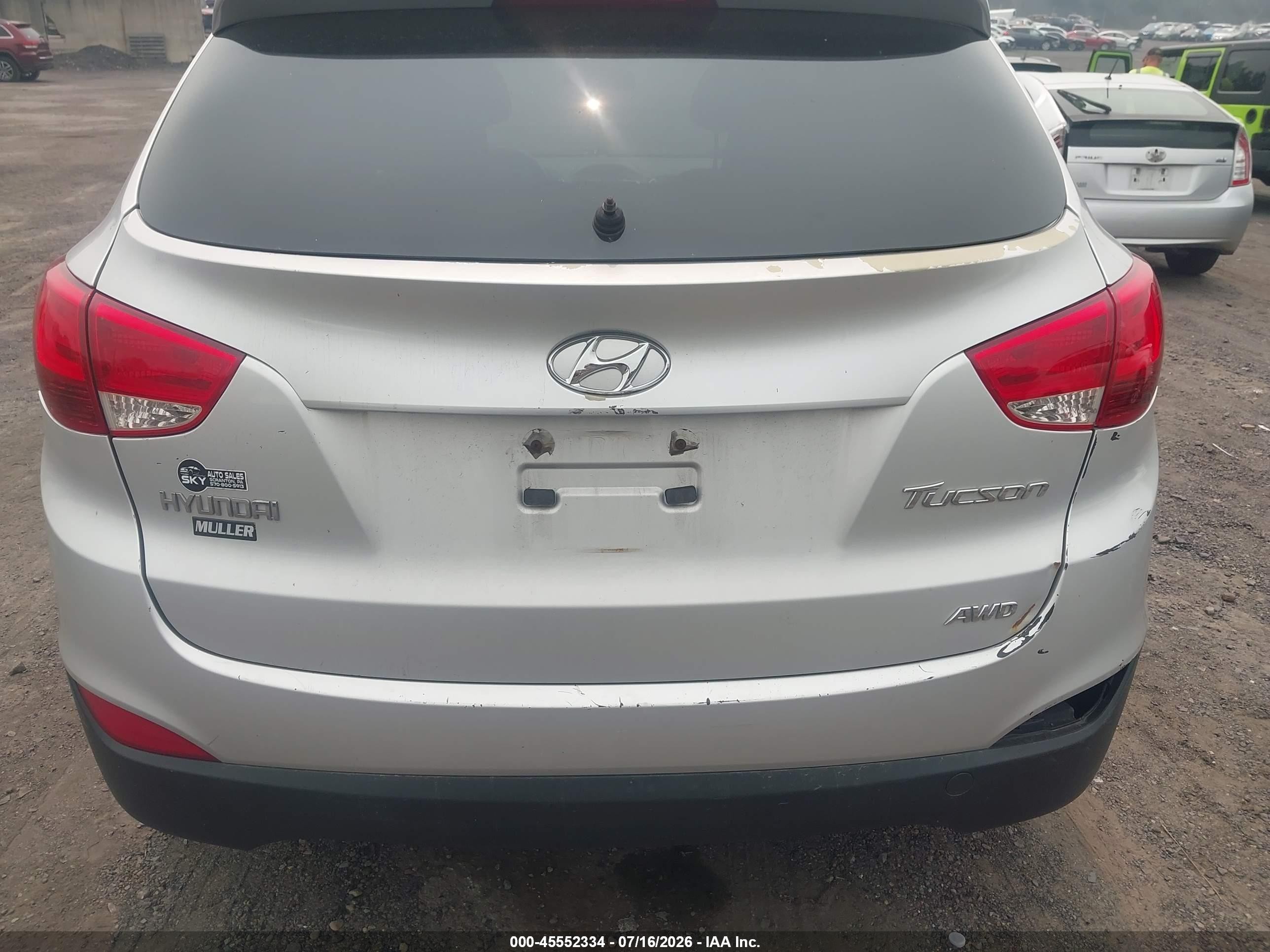 2013 Hyundai Tucson Gls Silver vin: KM8JUCAC3DU561693