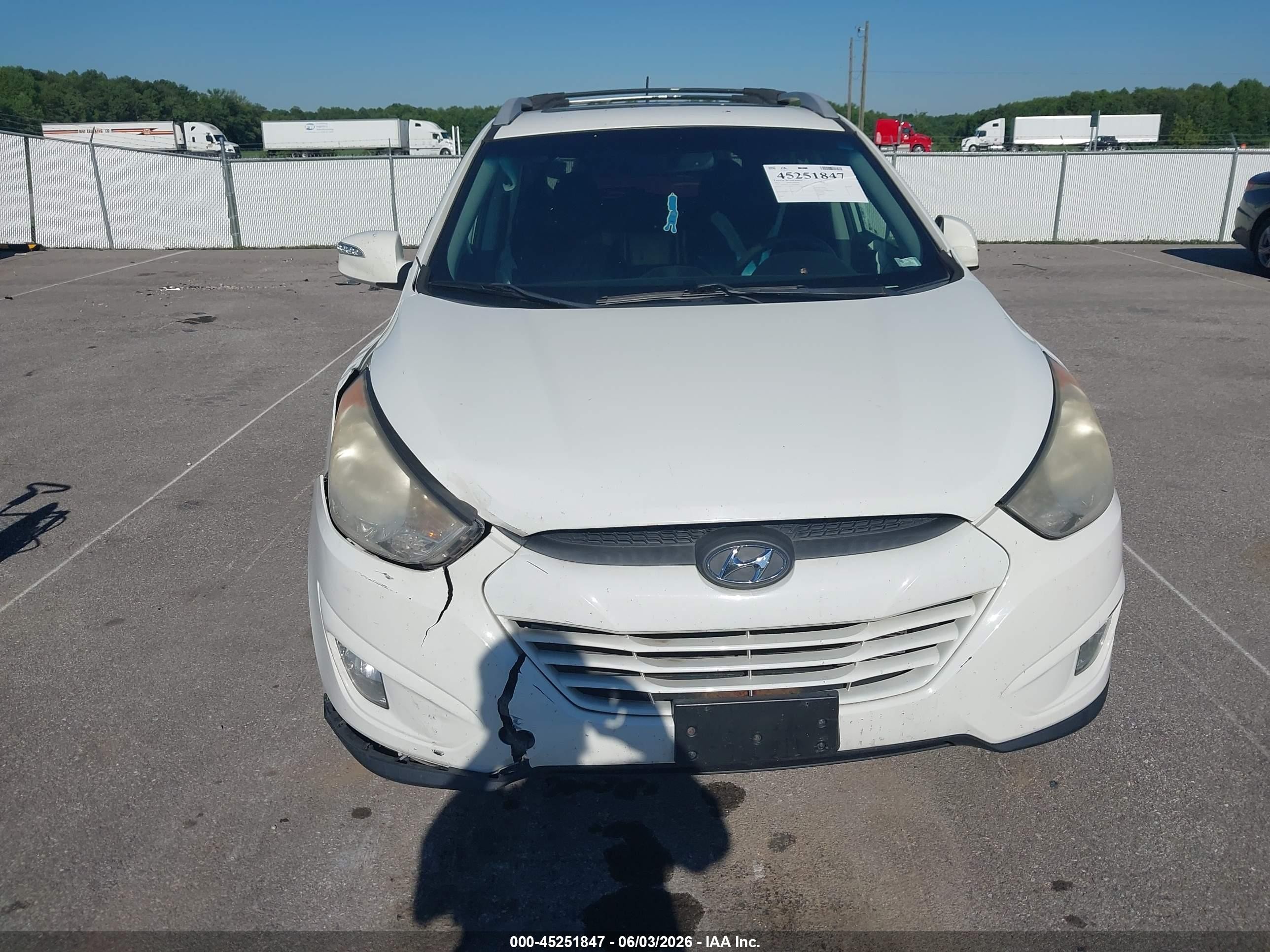 2013 Hyundai Tucson Gls Белый vin: KM8JUCAC3DU618913