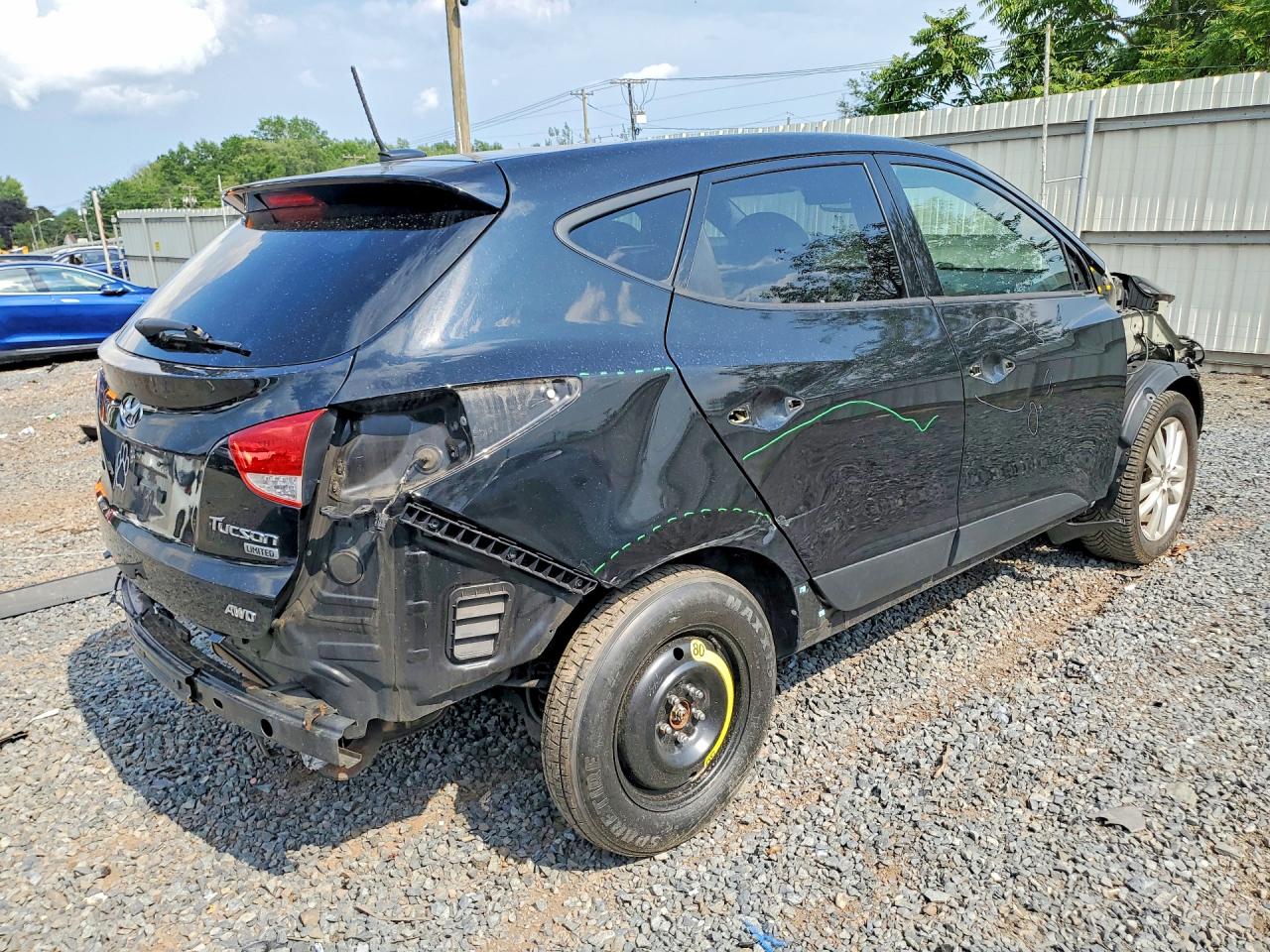 2013 Hyundai Tucson Limited Black vin: KM8JUCAC3DU744995