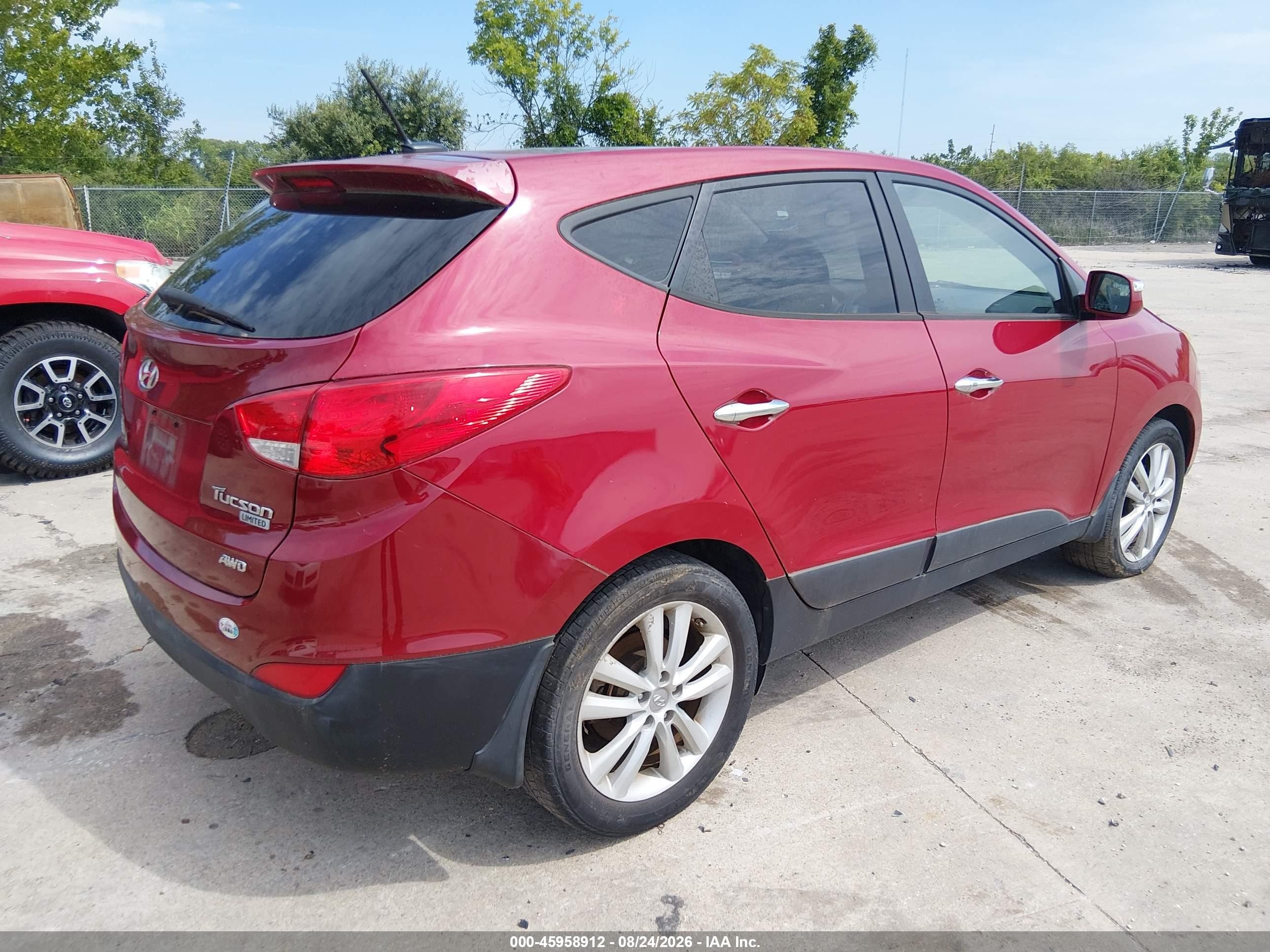 2013 Hyundai Tucson Limited Red vin: KM8JUCAC3DU773025