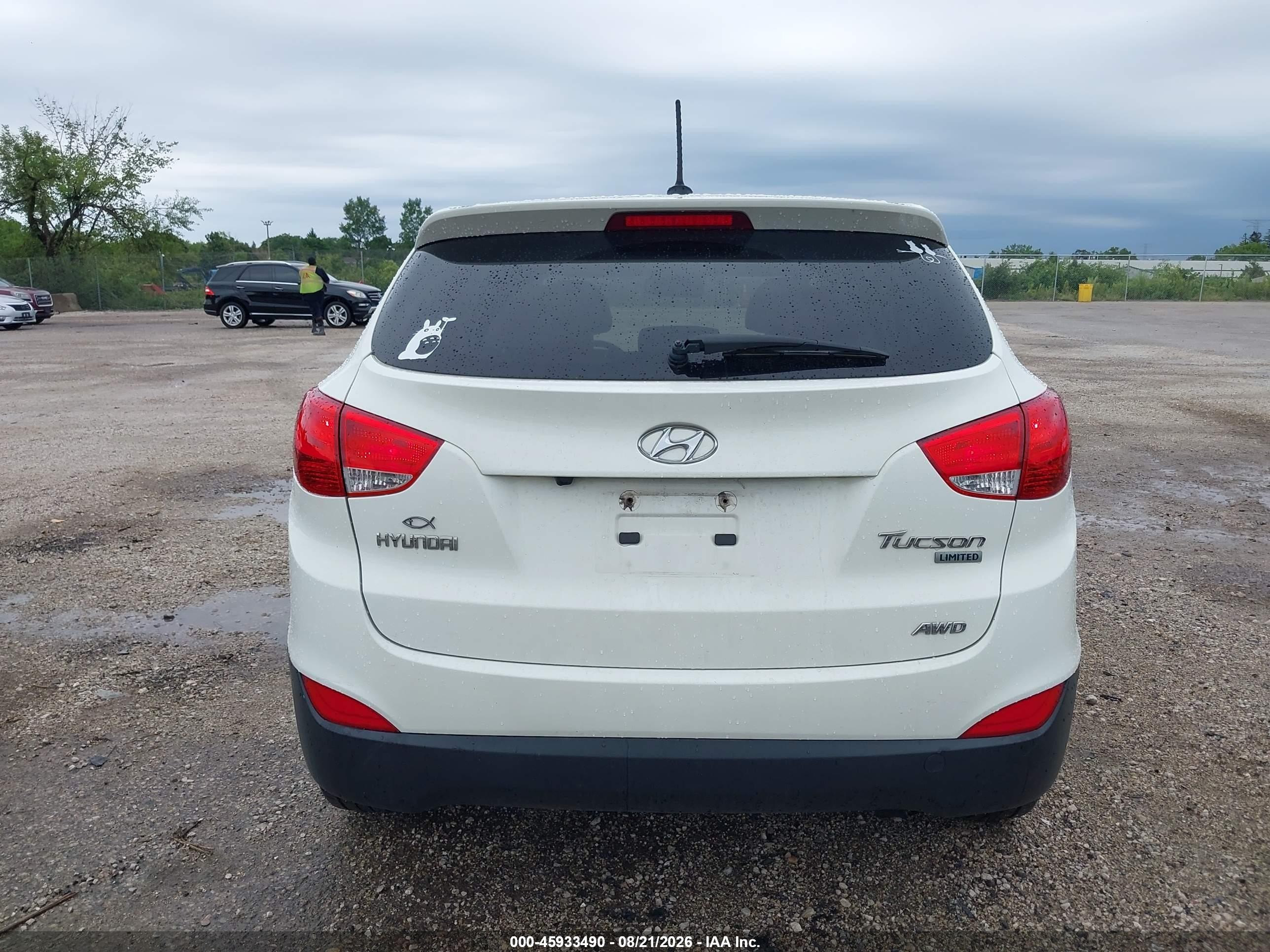 2011 Hyundai Tucson Limited White vin: KM8JUCAC4BU170923