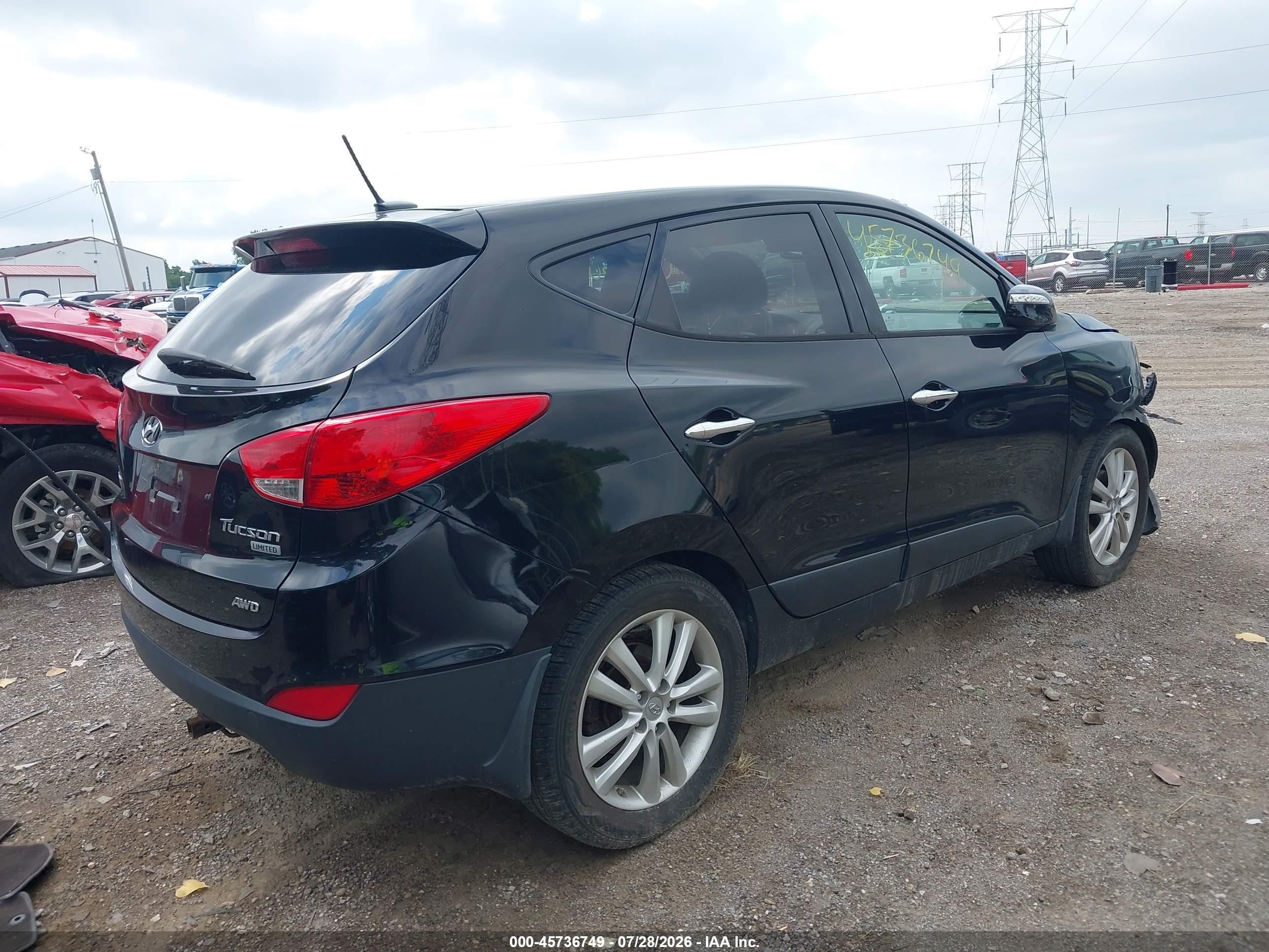 2011 Hyundai Tucson Limited Черный vin: KM8JUCAC4BU294481