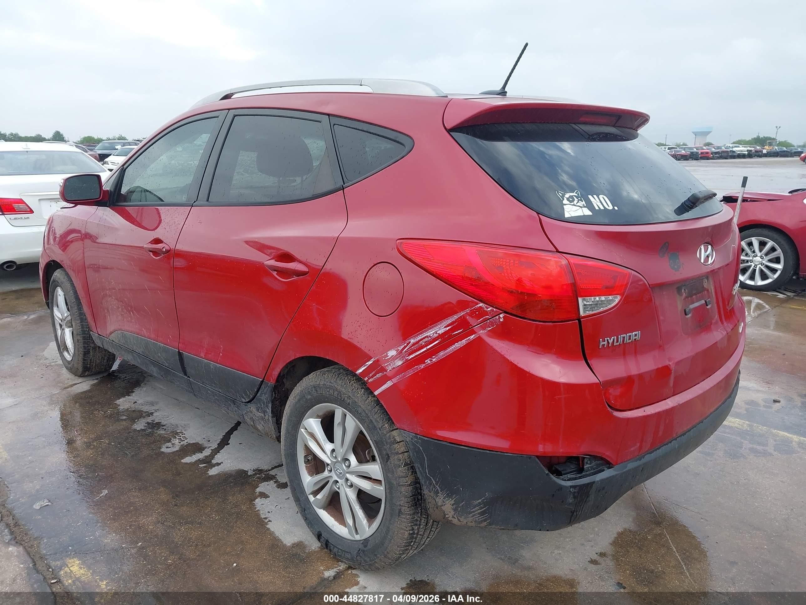 2012 Hyundai Tucson Gls Red vin: KM8JUCAC4CU338562