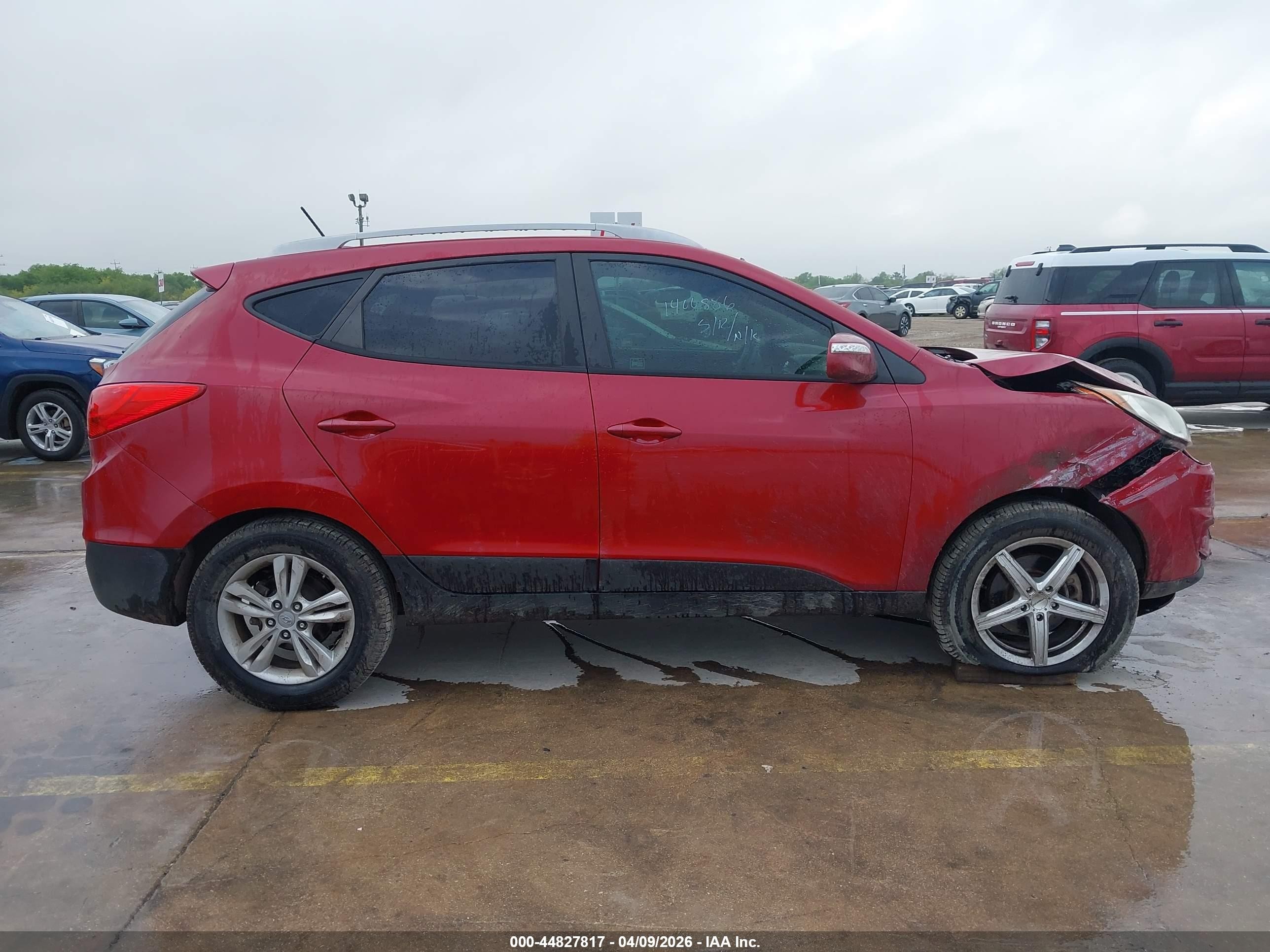 2012 Hyundai Tucson Gls Red vin: KM8JUCAC4CU338562
