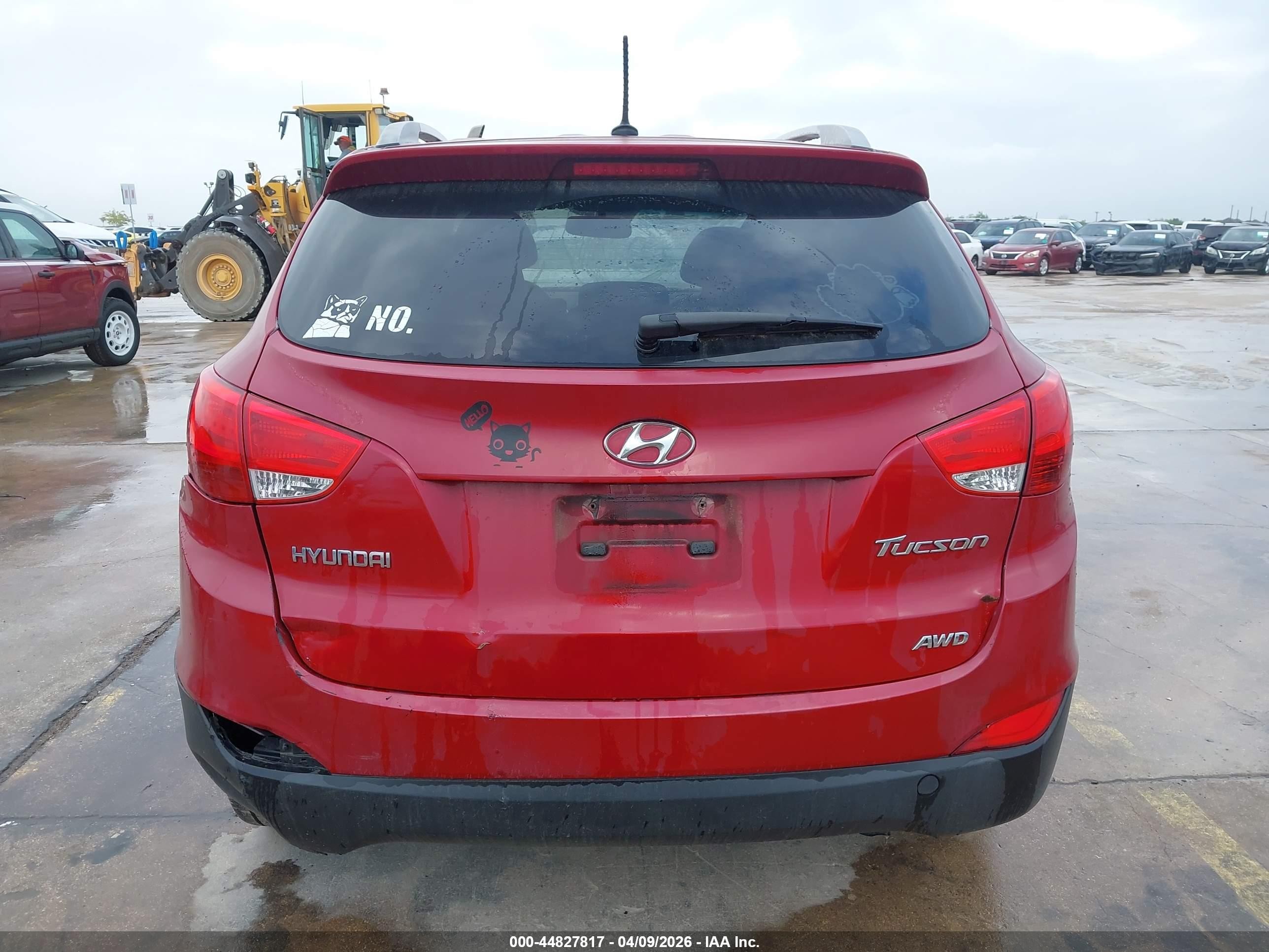 2012 Hyundai Tucson Gls Red vin: KM8JUCAC4CU338562
