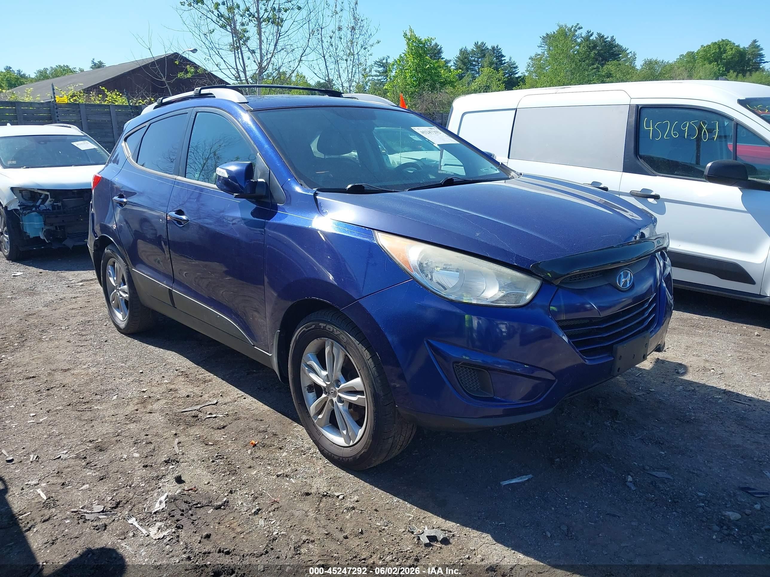 2012 Hyundai Tucson Gls Blue vin: KM8JUCAC4CU418122