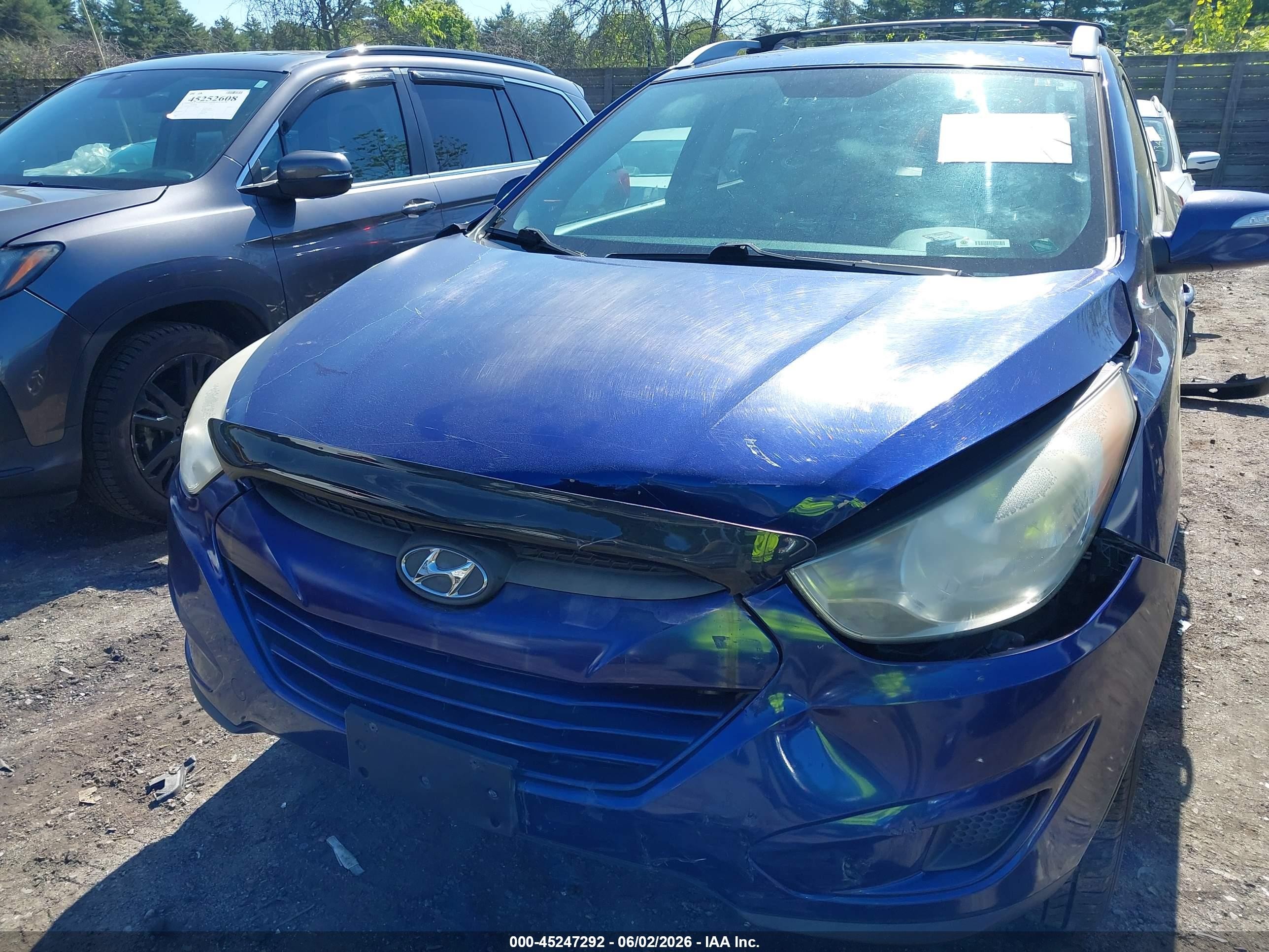 2012 Hyundai Tucson Gls Blue vin: KM8JUCAC4CU418122