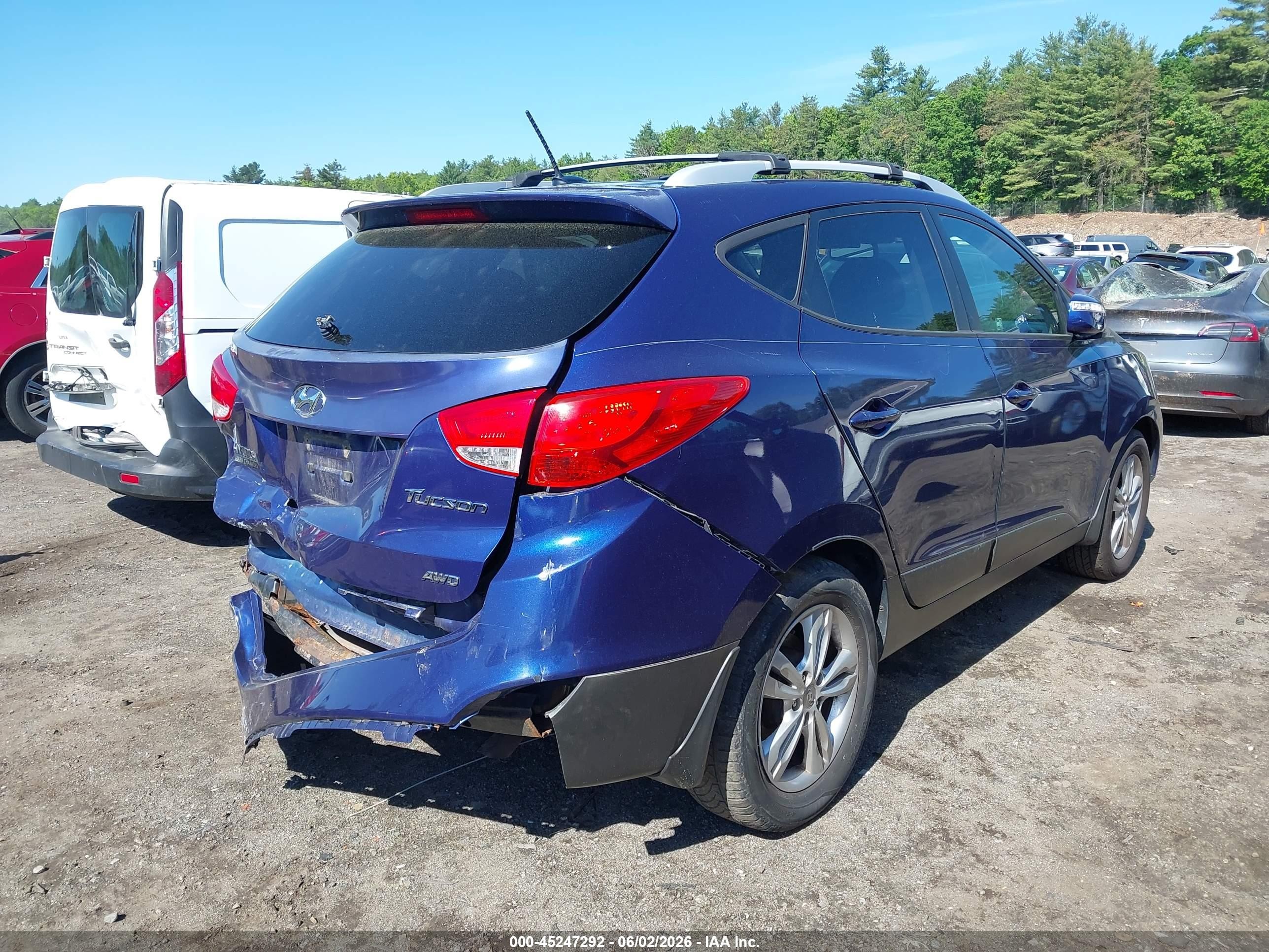 2012 Hyundai Tucson Gls Blue vin: KM8JUCAC4CU418122