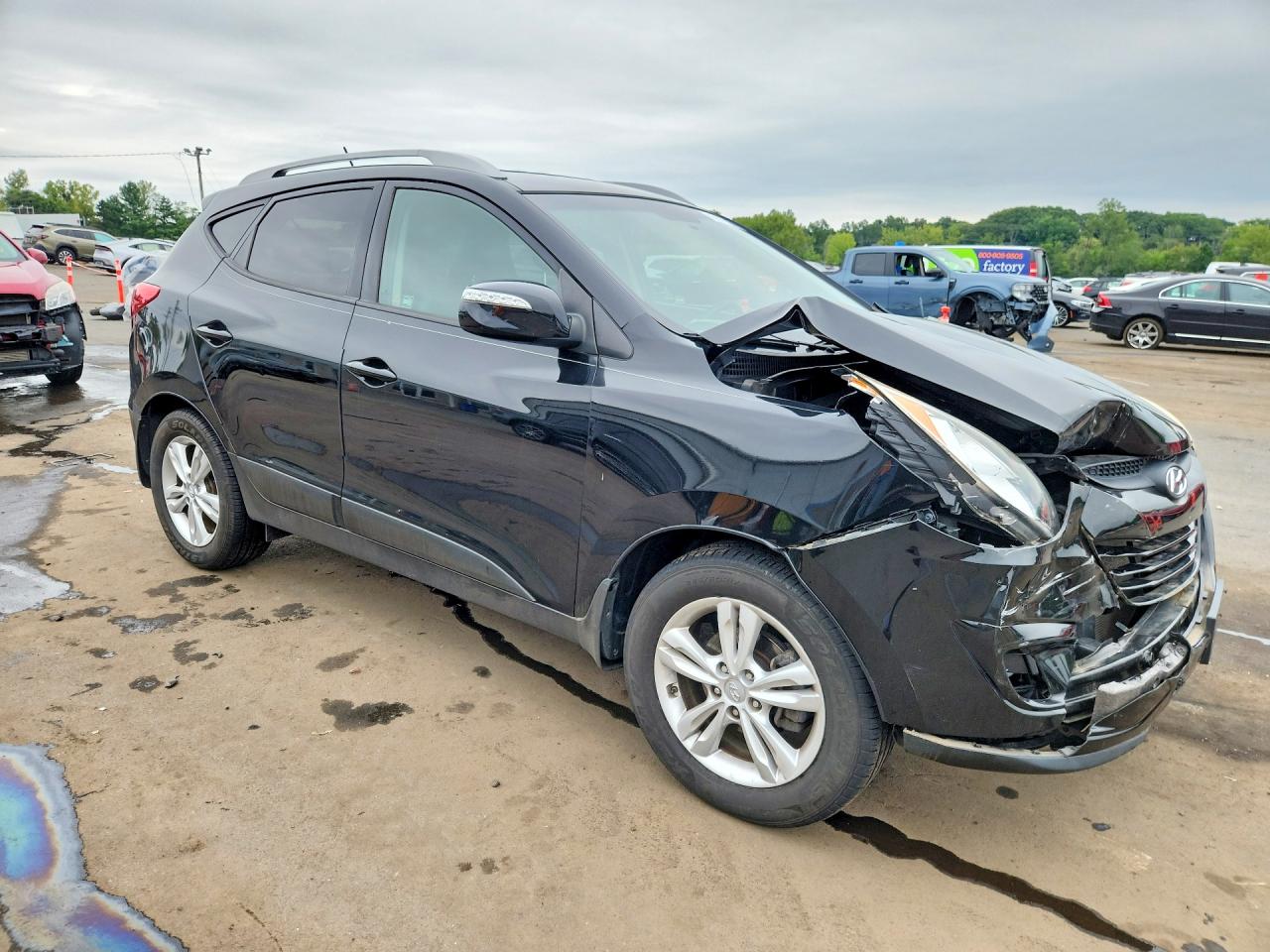 2012 Hyundai Tucson Gls Black vin: KM8JUCAC4CU419478