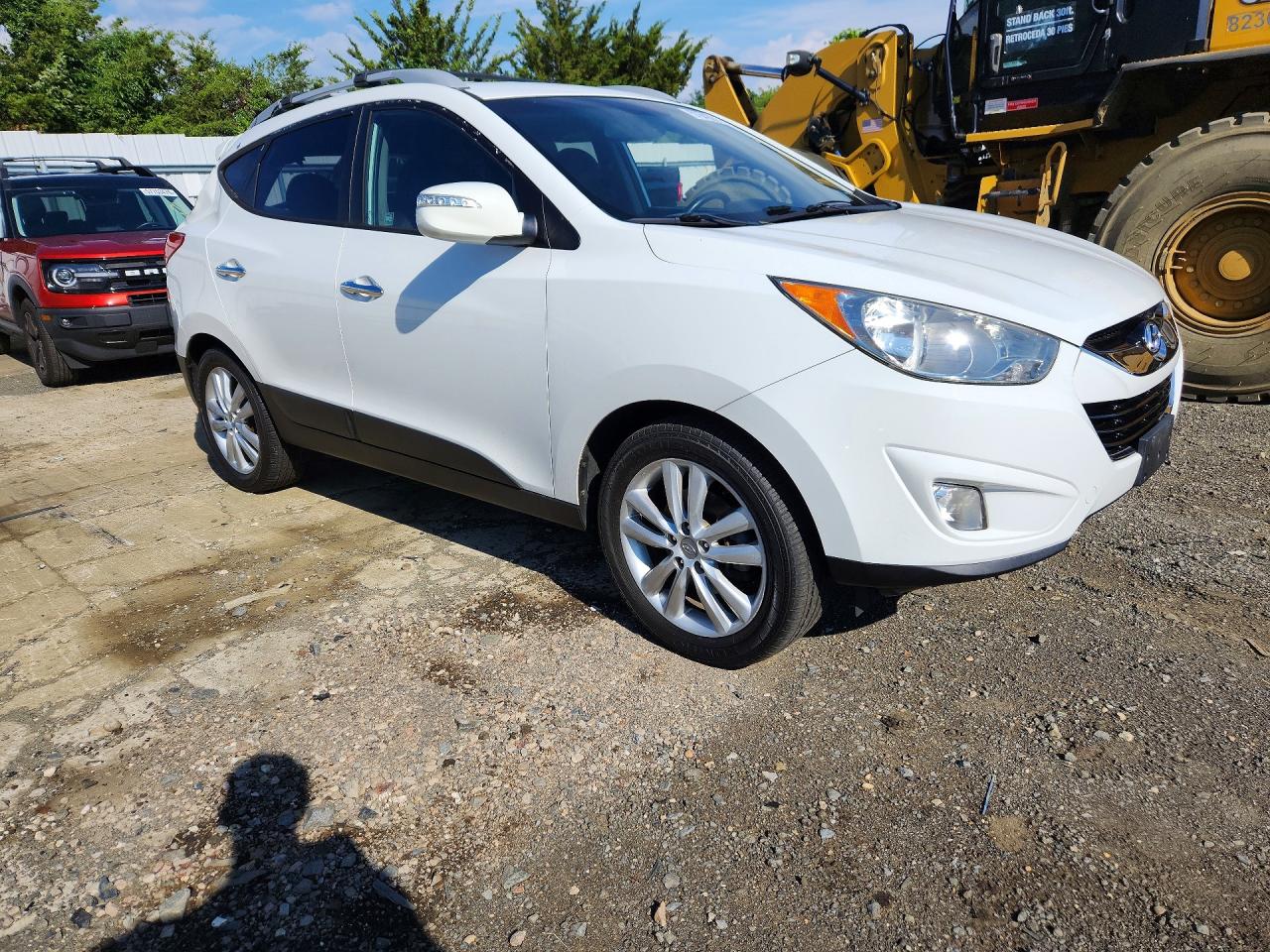 2012 Hyundai Tucson Limited White vin: KM8JUCAC4CU534386