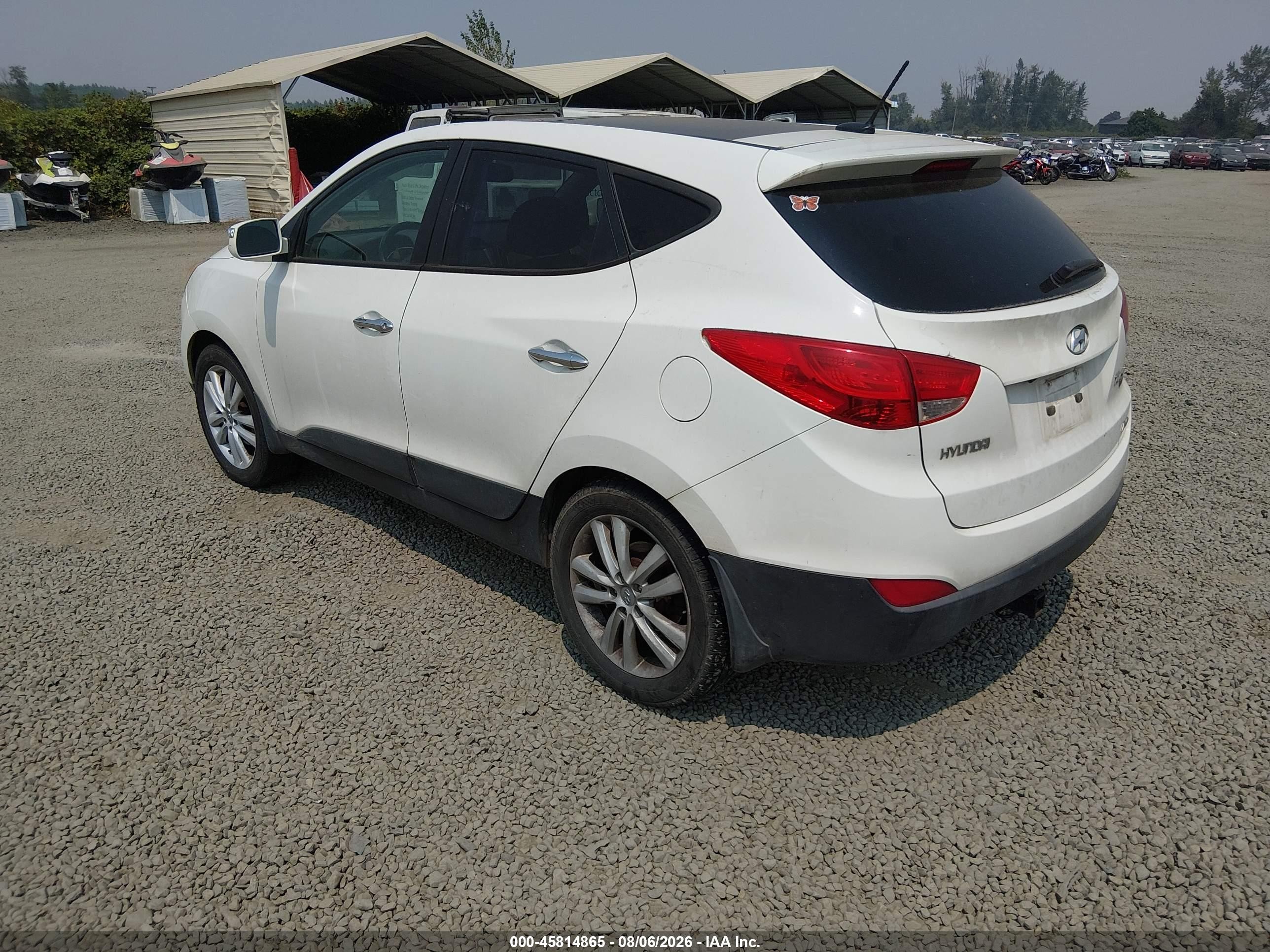 2012 Hyundai Tucson Limited Белый vin: KM8JUCAC4CU535974