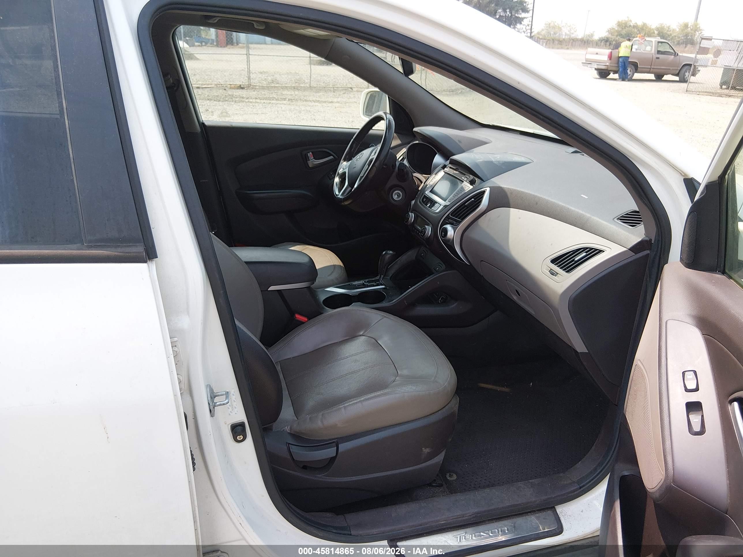 2012 Hyundai Tucson Limited Белый vin: KM8JUCAC4CU535974