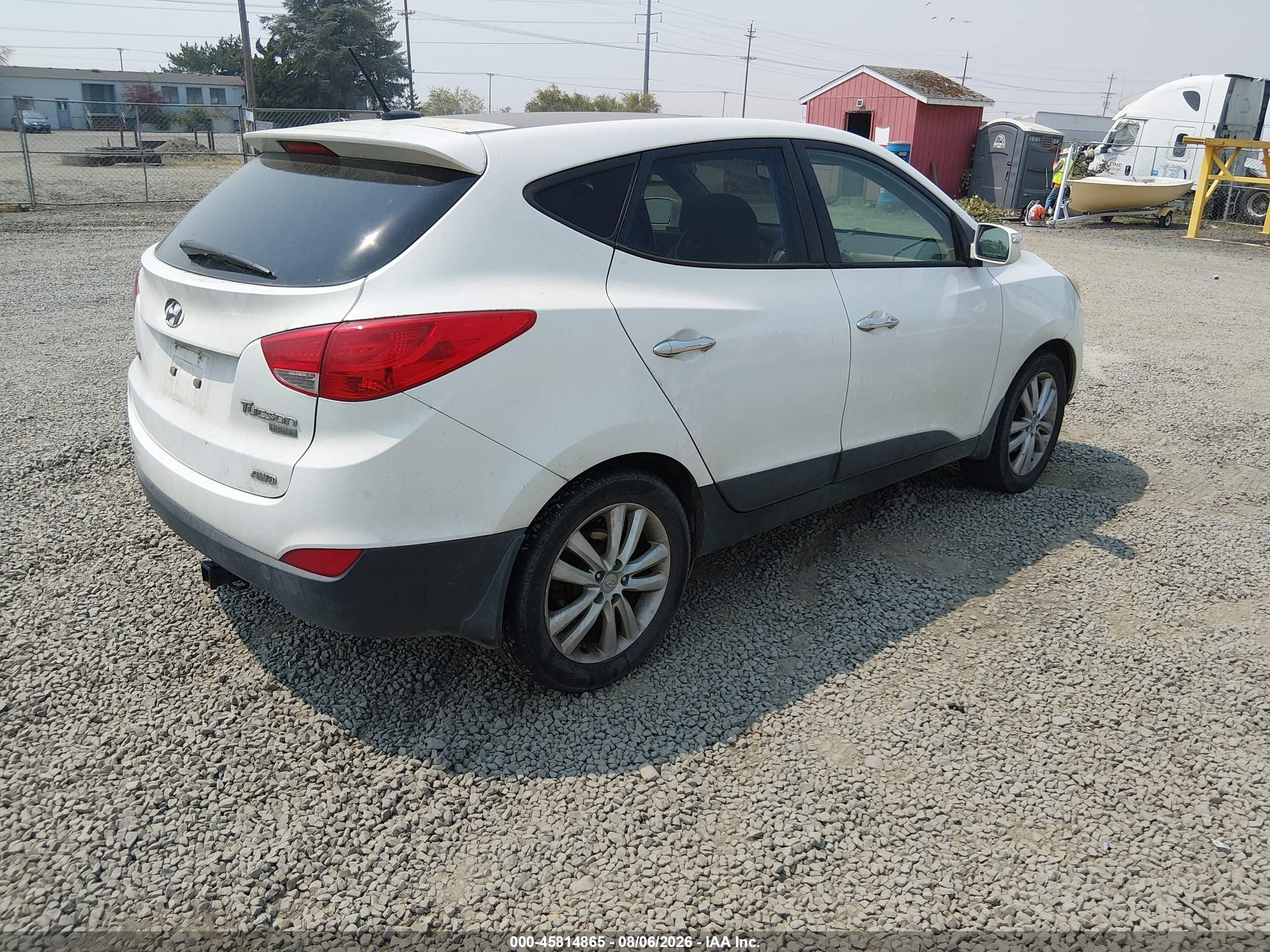 2012 Hyundai Tucson Limited Белый vin: KM8JUCAC4CU535974