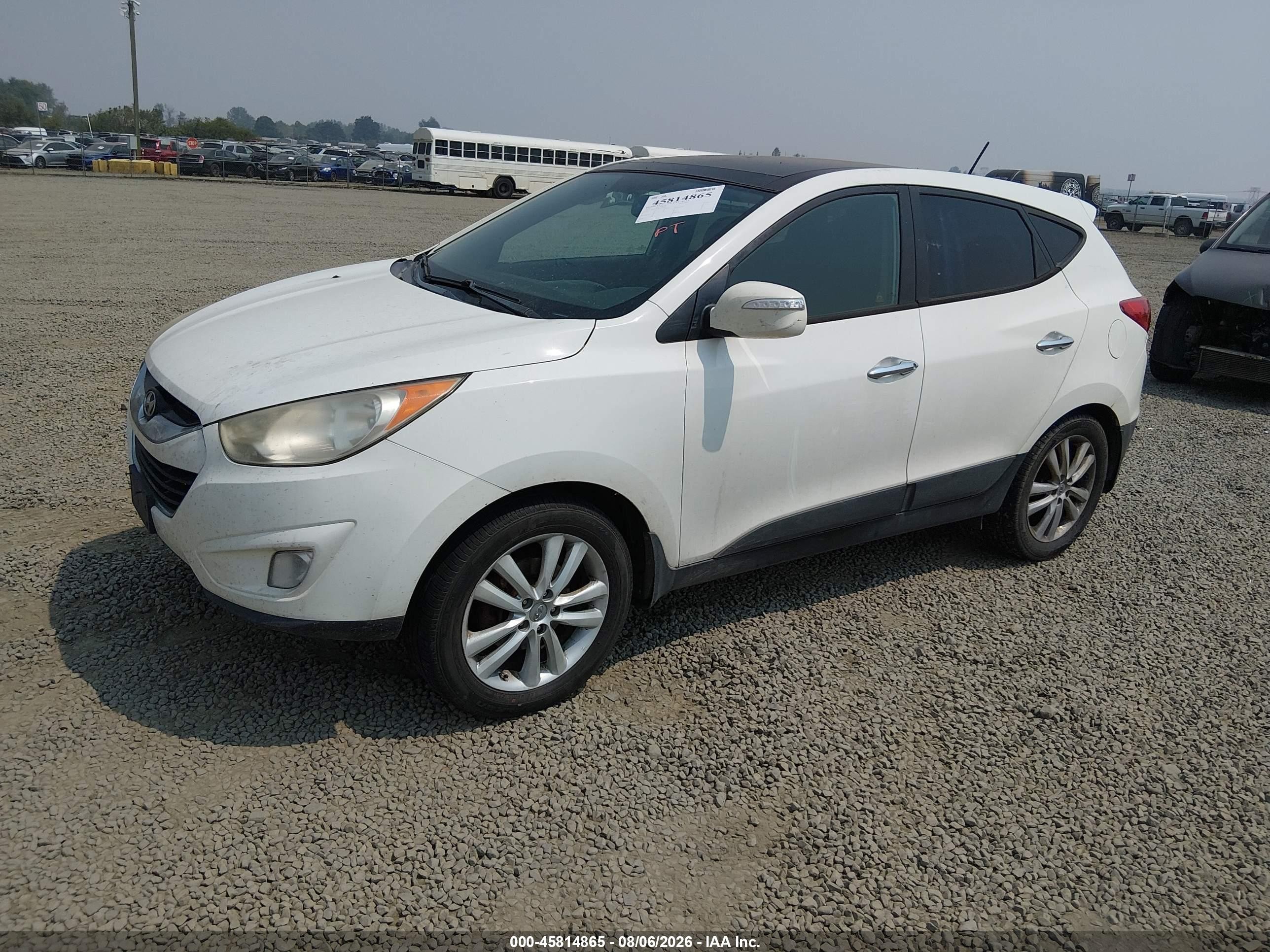 2012 Hyundai Tucson Limited Белый vin: KM8JUCAC4CU535974