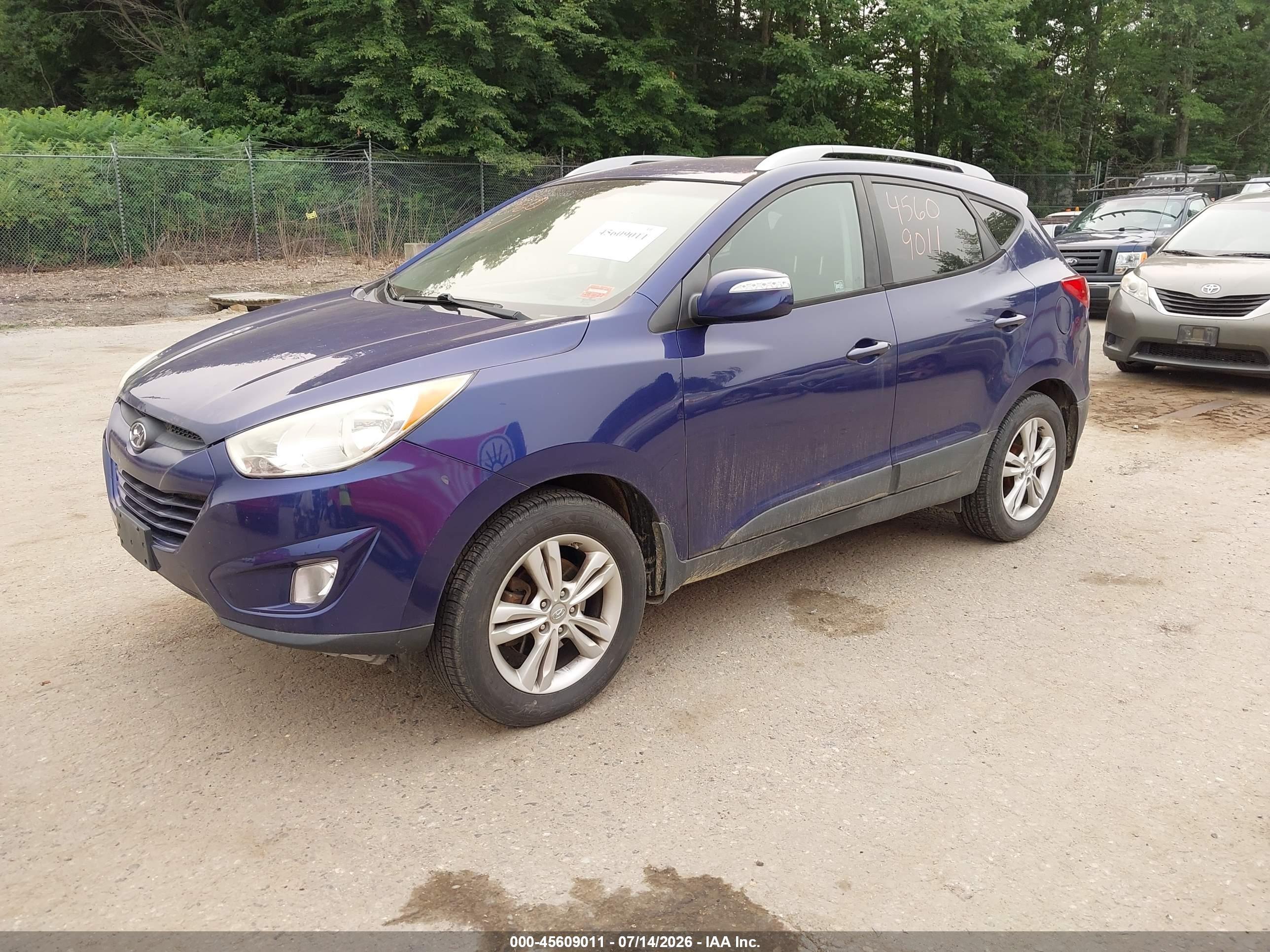 2013 Hyundai Tucson Gls Blue vin: KM8JUCAC4DU559130