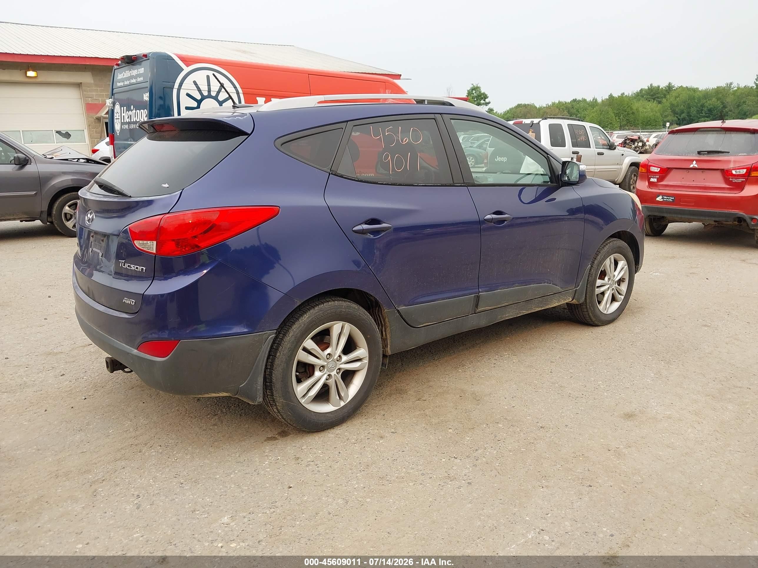 2013 Hyundai Tucson Gls Blue vin: KM8JUCAC4DU559130