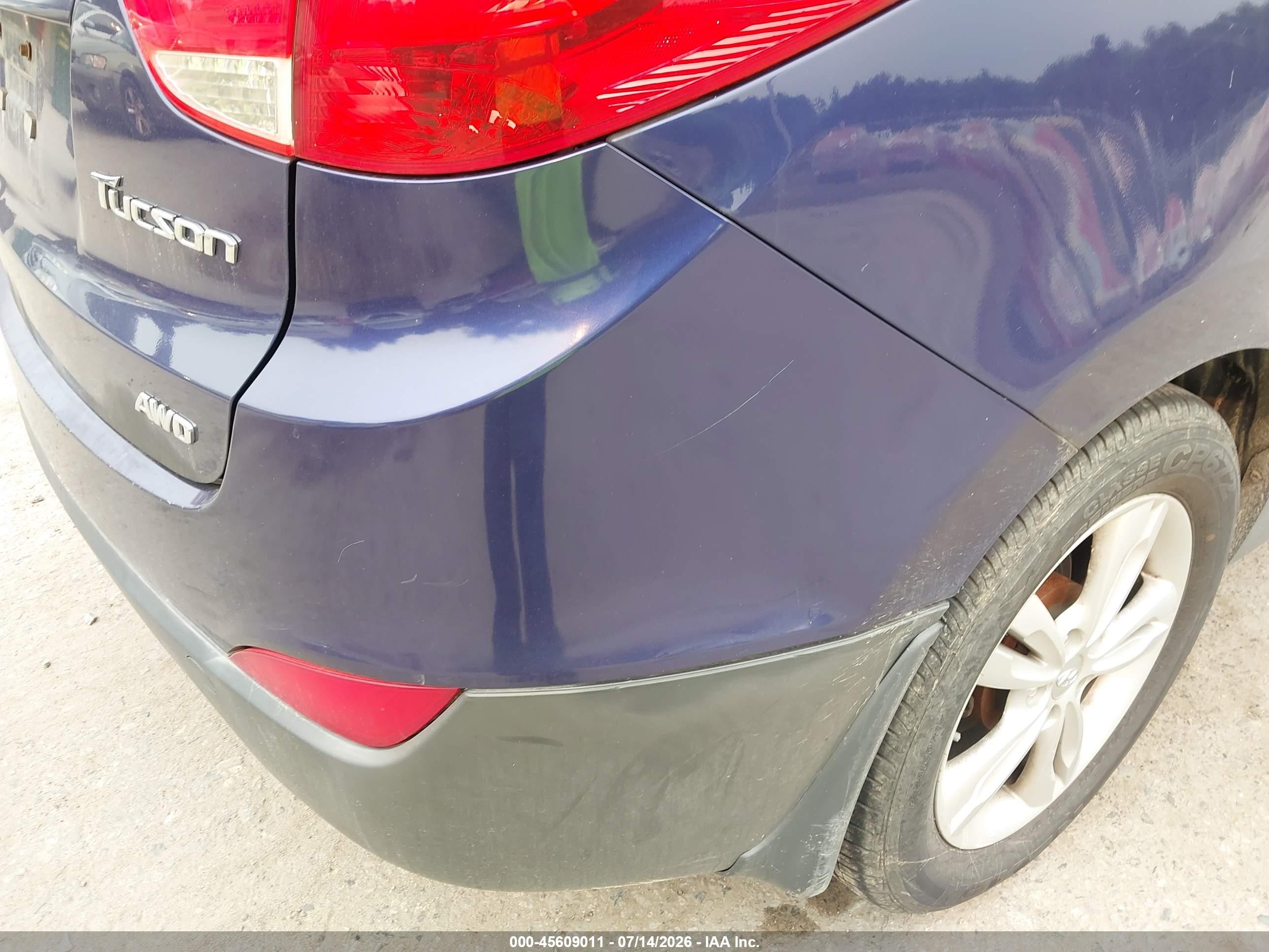 2013 Hyundai Tucson Gls Blue vin: KM8JUCAC4DU559130