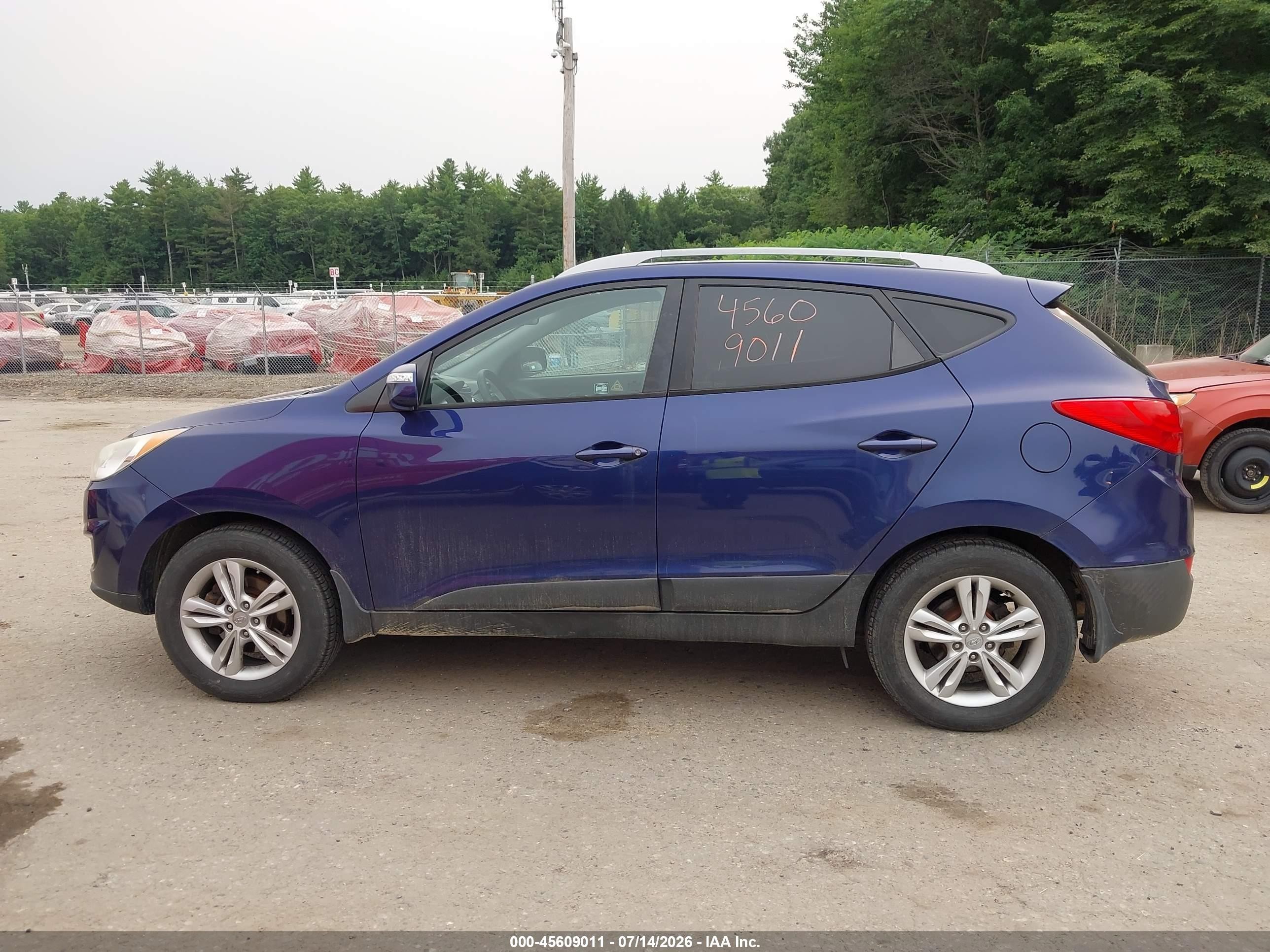 2013 Hyundai Tucson Gls Blue vin: KM8JUCAC4DU559130