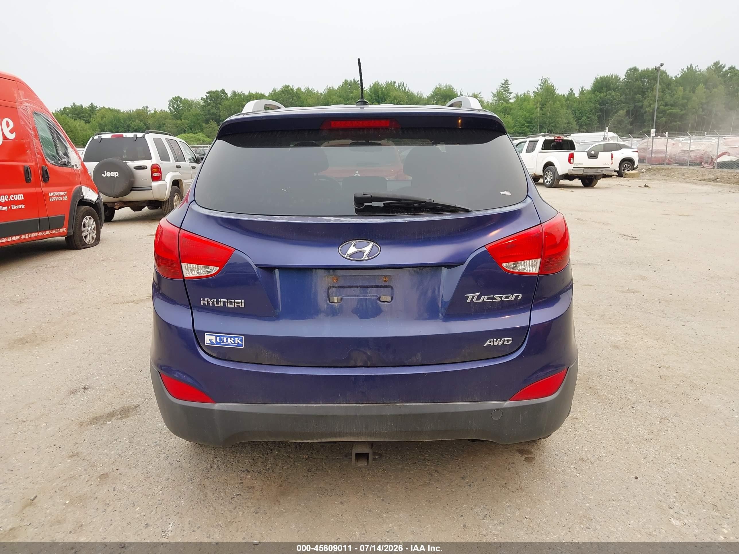 2013 Hyundai Tucson Gls Blue vin: KM8JUCAC4DU559130