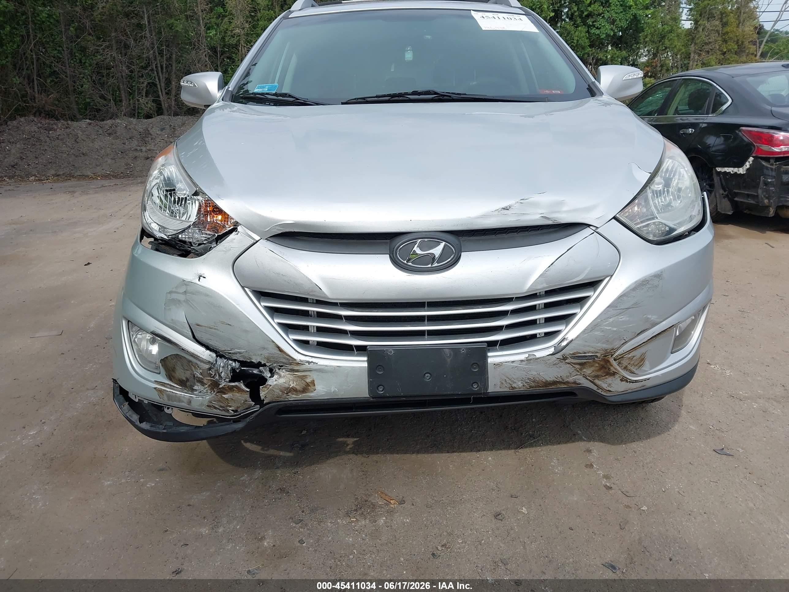 2013 Hyundai Tucson Gls Silver vin: KM8JUCAC4DU590992