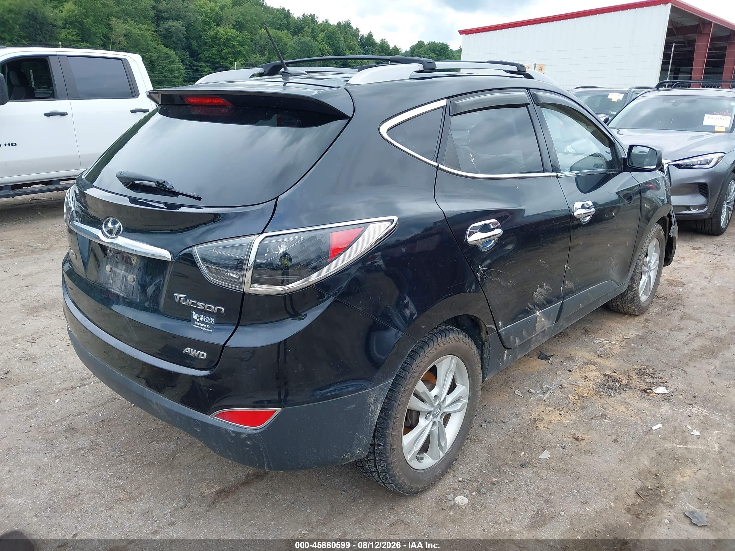2011 Hyundai Tucson Gls Black vin: KM8JUCAC5BU194731