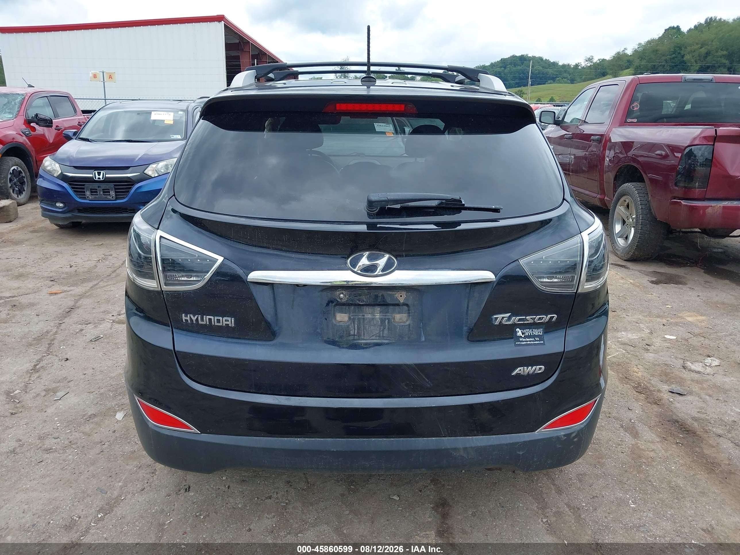 2011 Hyundai Tucson Gls Black vin: KM8JUCAC5BU194731