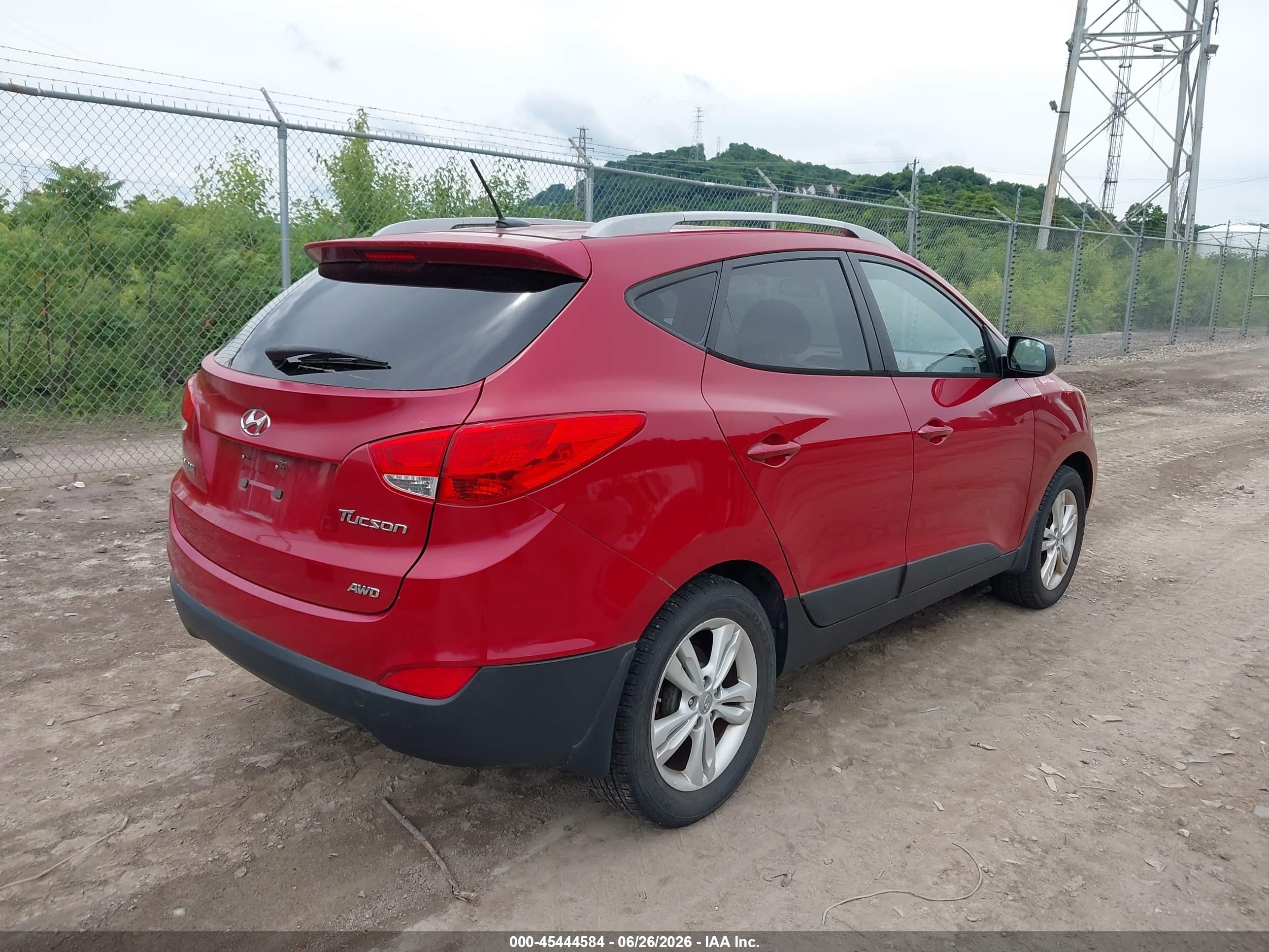 2011 Hyundai Tucson Gls Red vin: KM8JUCAC5BU248190