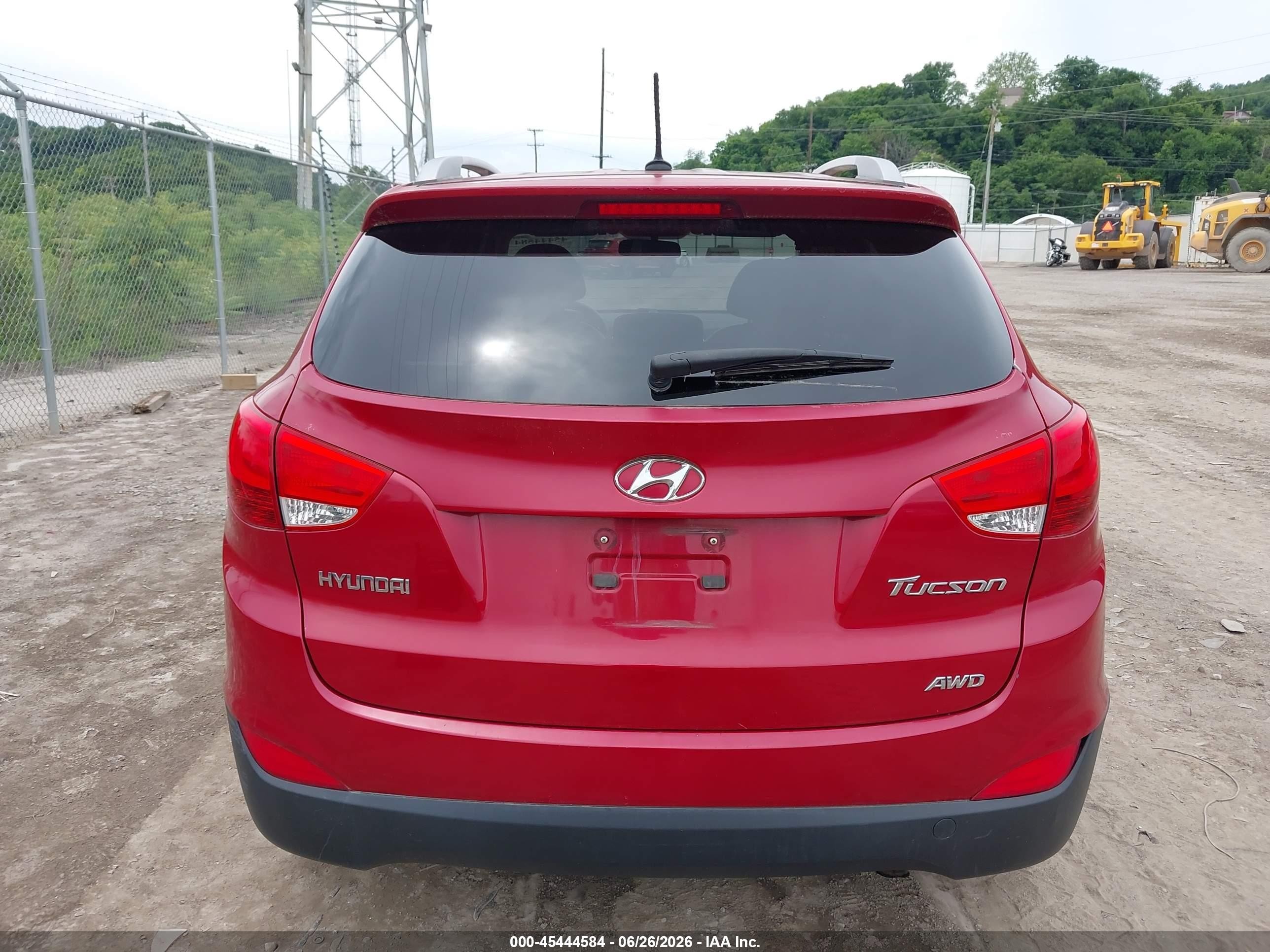 2011 Hyundai Tucson Gls Red vin: KM8JUCAC5BU248190