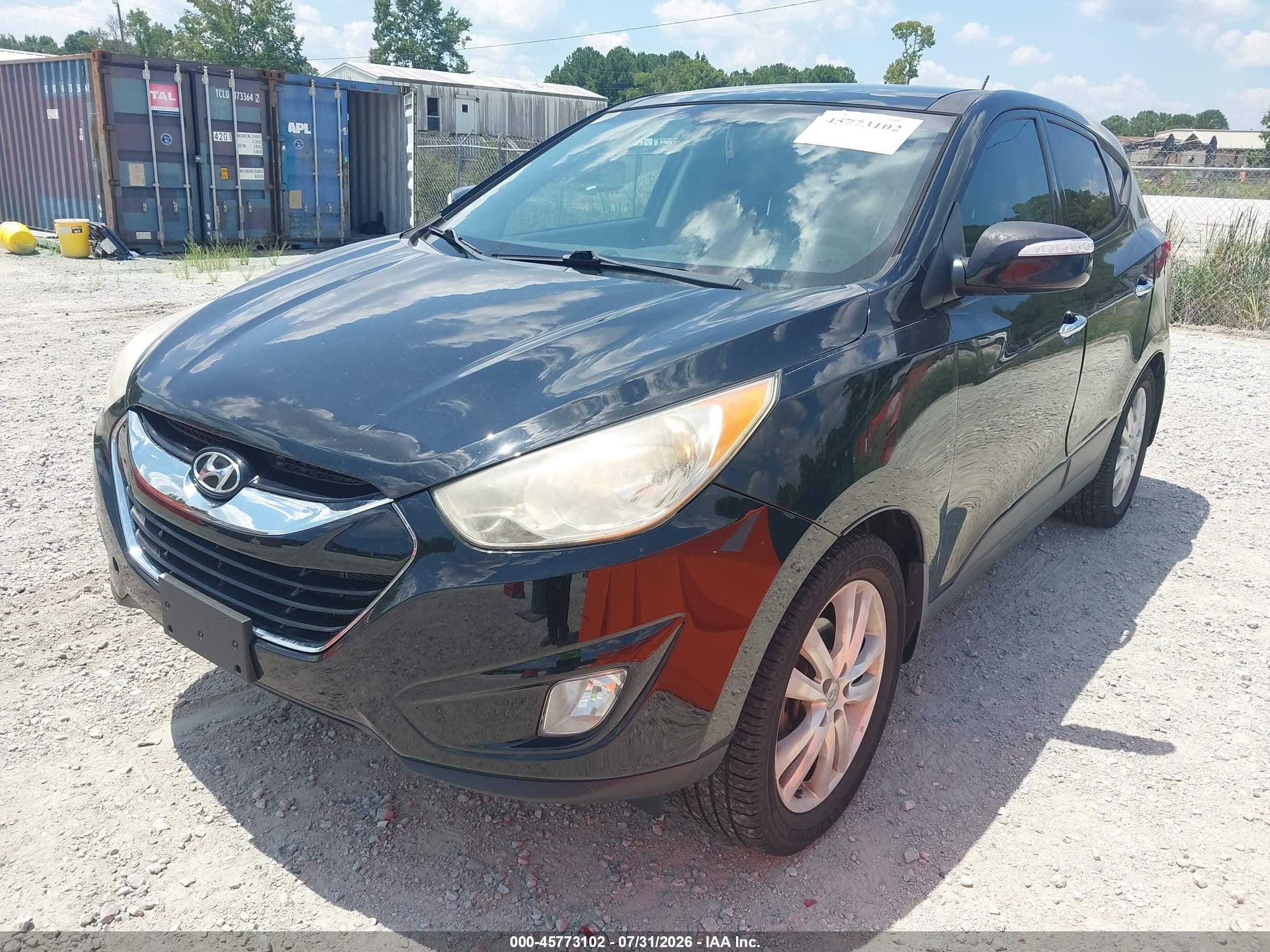 2012 Hyundai Tucson Limited Черный vin: KM8JUCAC5CU378438
