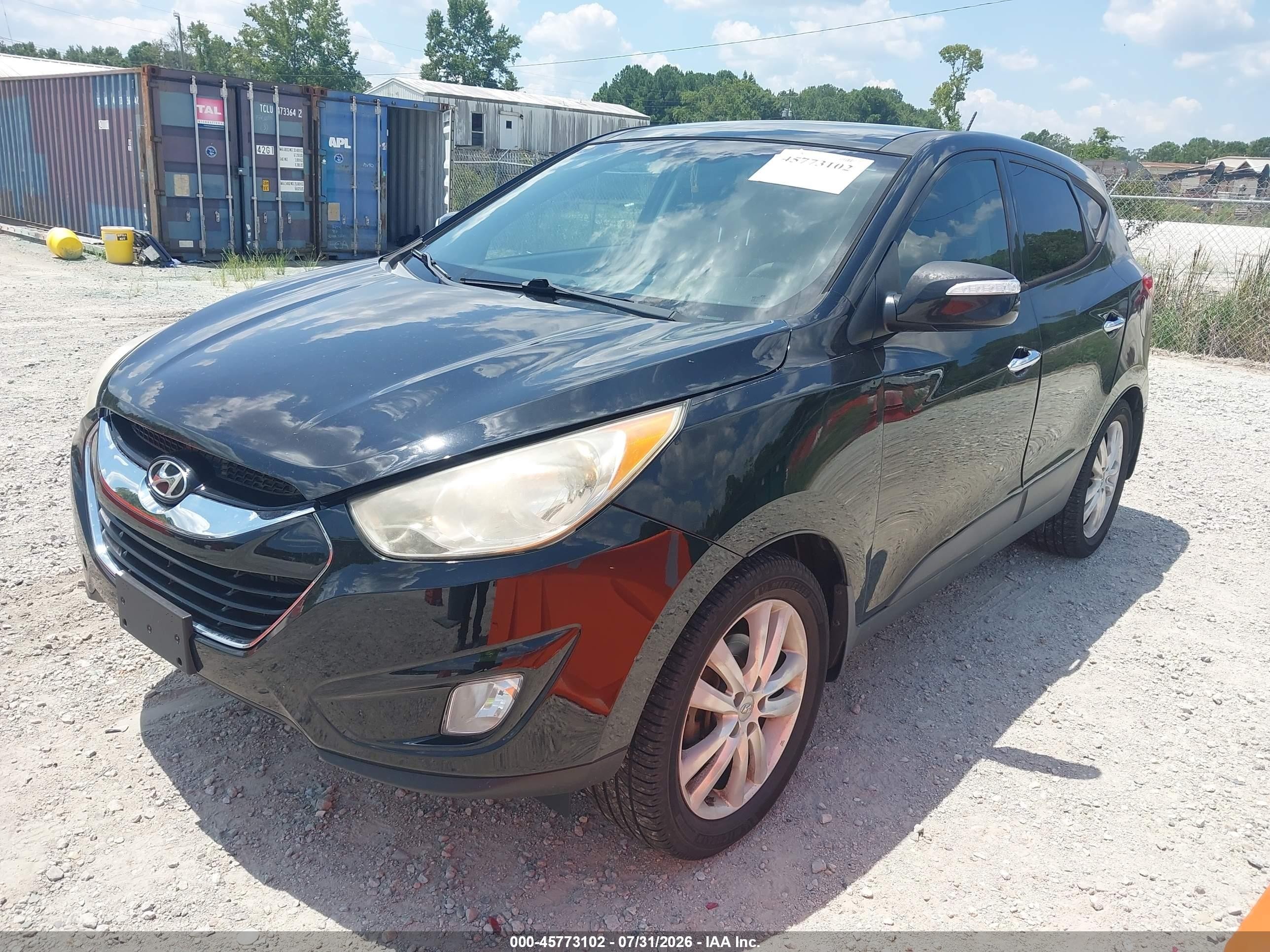 2012 Hyundai Tucson Limited Черный vin: KM8JUCAC5CU378438