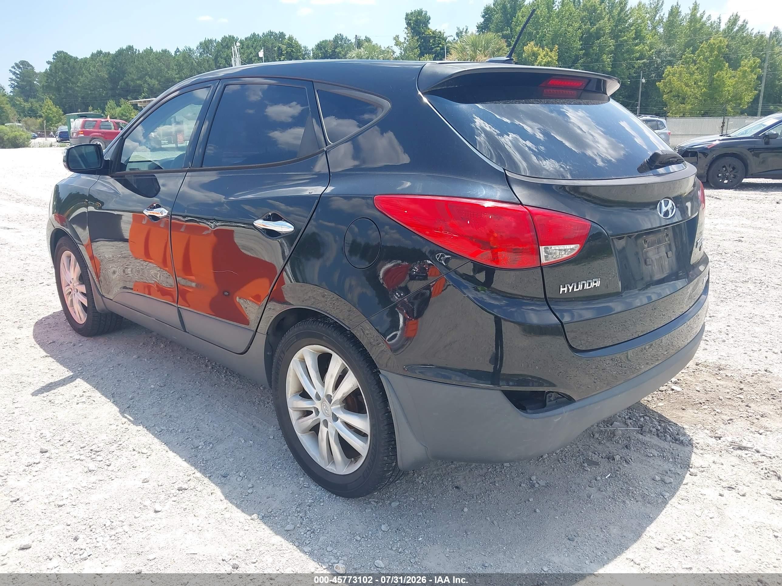 2012 Hyundai Tucson Limited Черный vin: KM8JUCAC5CU378438