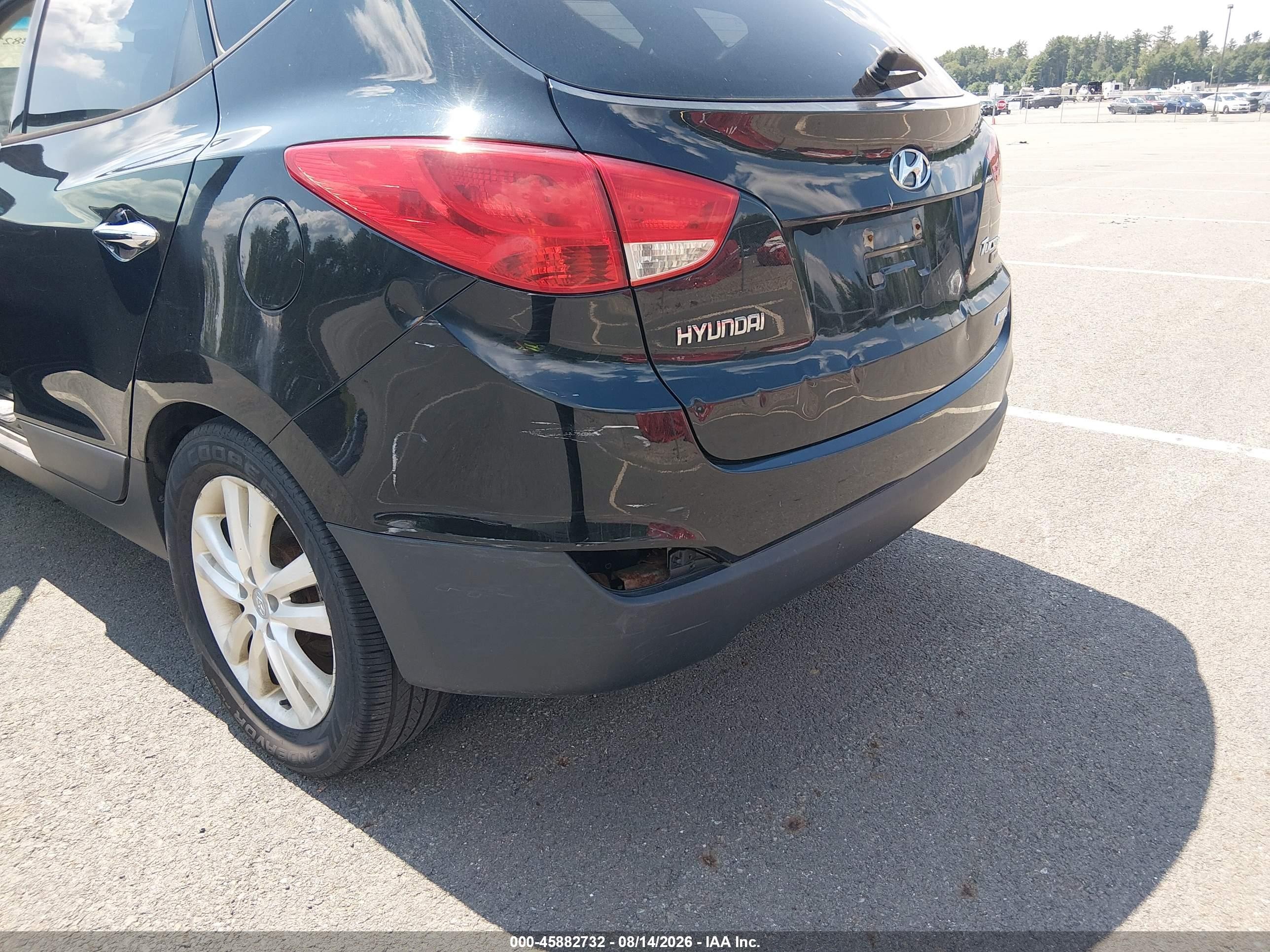 2012 Hyundai Tucson Limited Black vin: KM8JUCAC5CU381534